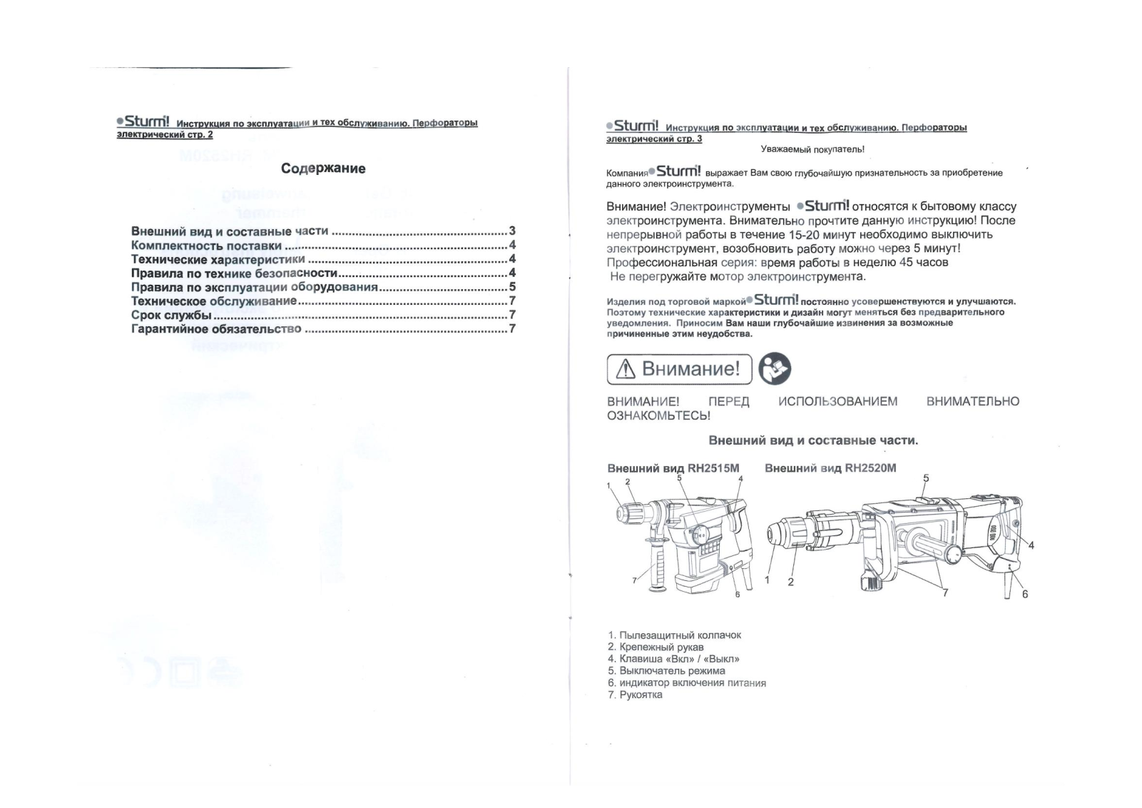 Sturm RH2520M User Manual