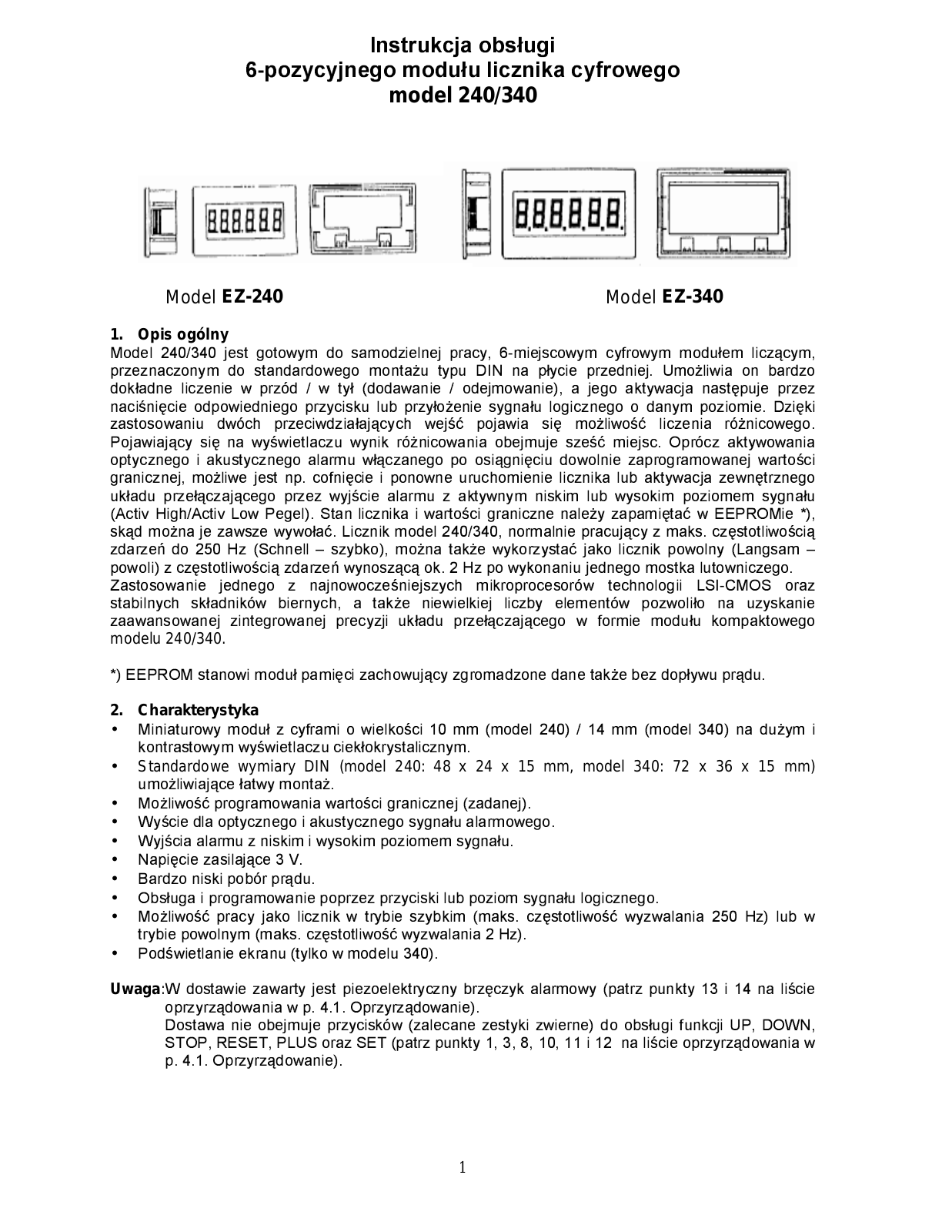 VOLTCRAFT EZ-340, EZ-240 User guide