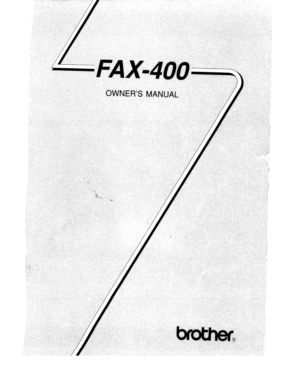 Brother FAX-400 Owner Manual