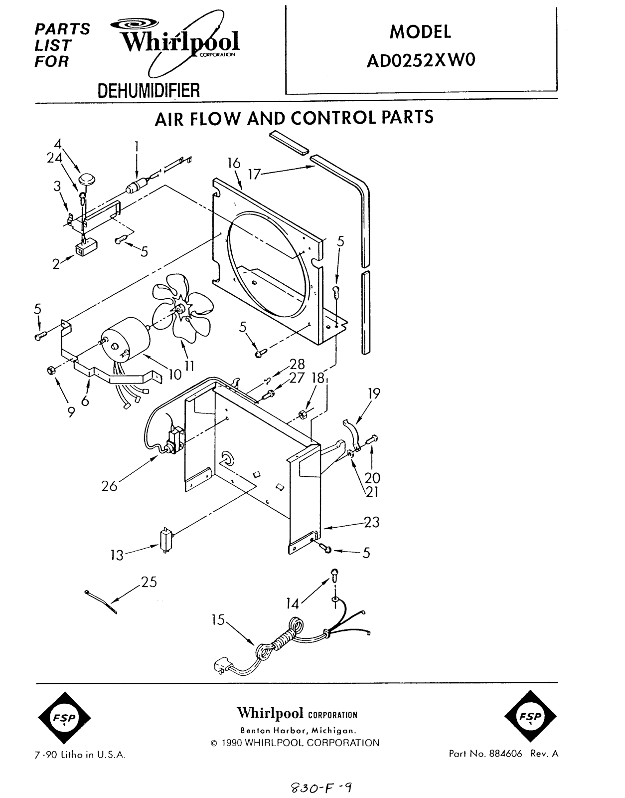 Whirlpool Ad0252xw0 Installation Template