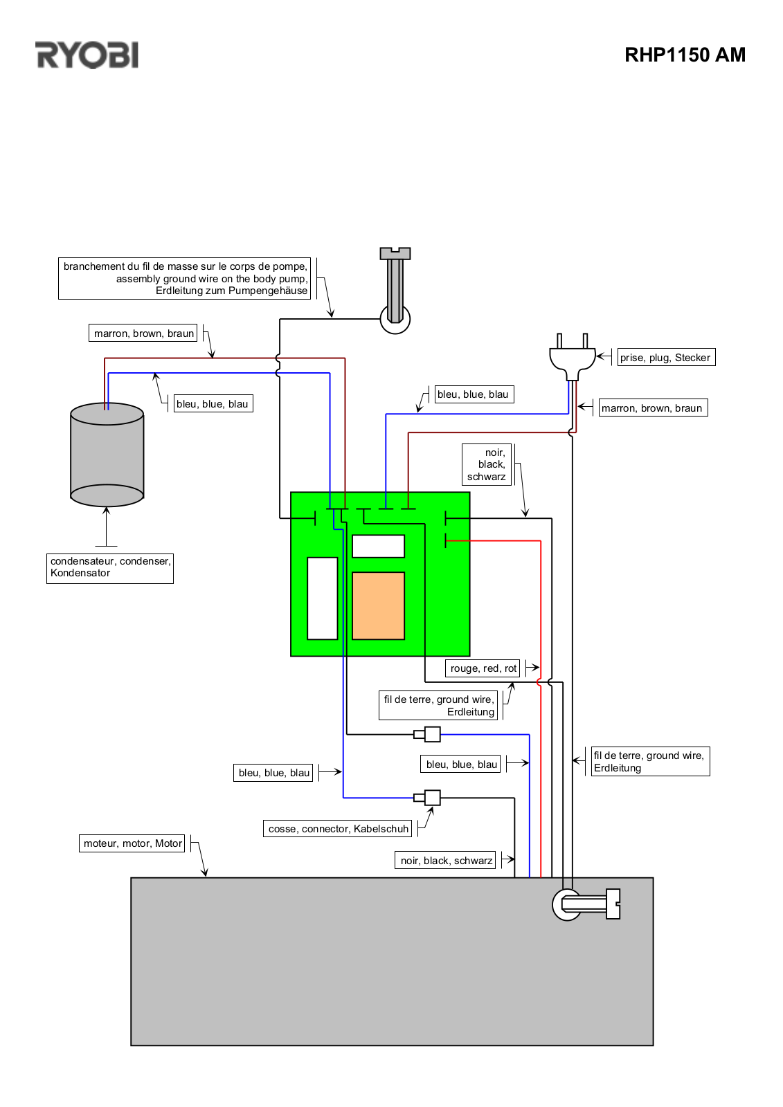 Ryobi RHP1150 AM User Manual