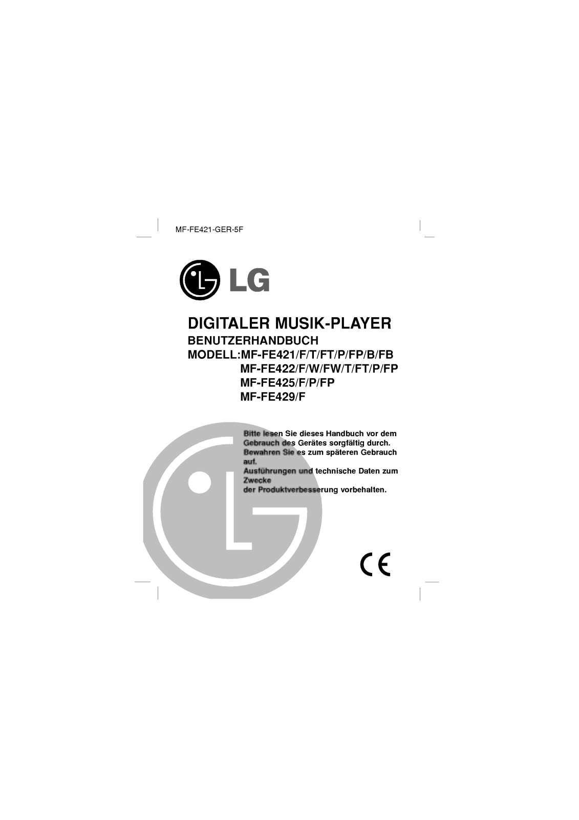 LG MF-FE422T Owner’s Manual