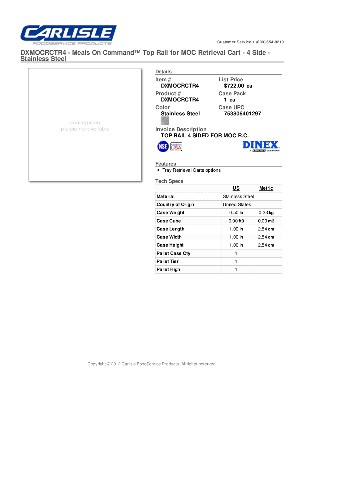 Carlisle DXMOCRCTR4 User Manual - ManualMachine.com