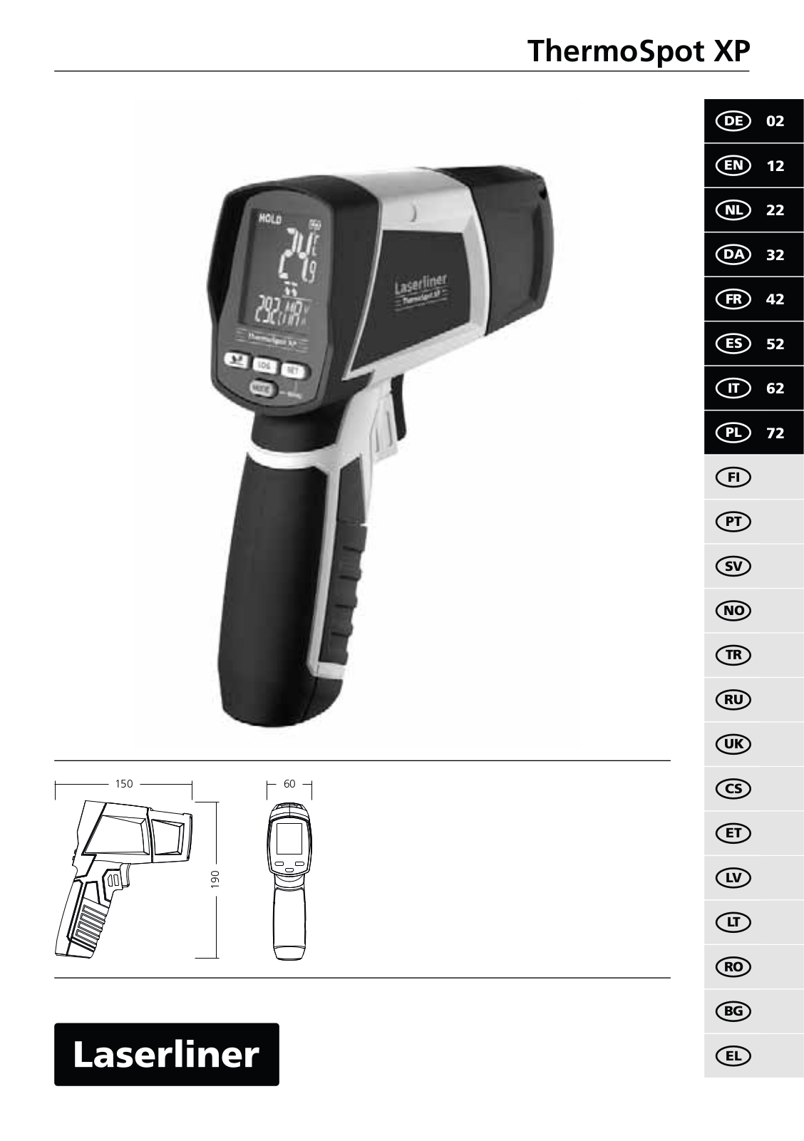 Laserliner ThermoSpot XP User guide