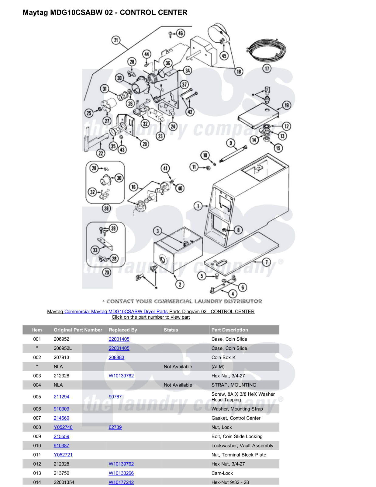 Maytag MDG10CSABW Parts Diagram