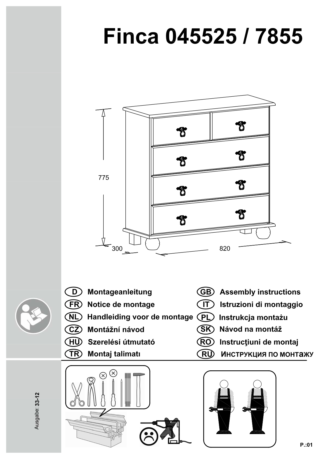 Home affaire 045525 / 7855 Assembly instructions