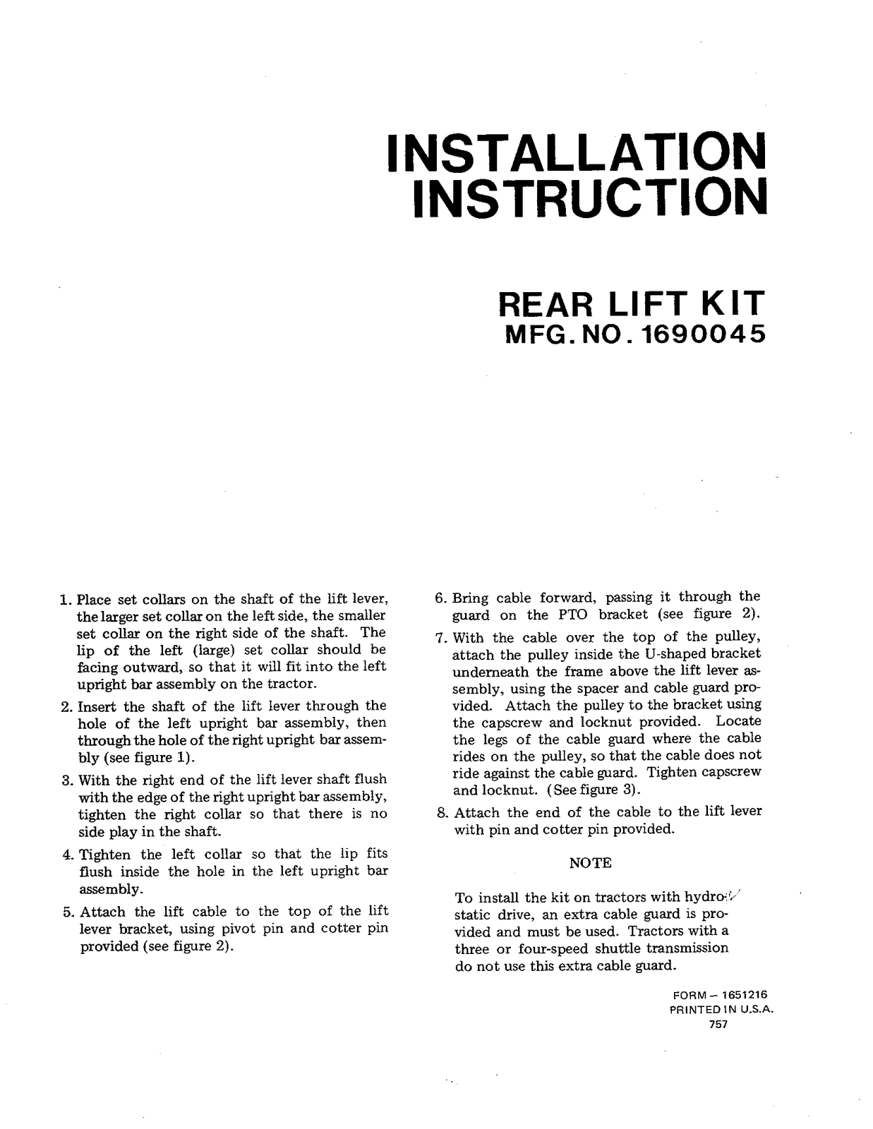 Snapper 1690045 User Manual