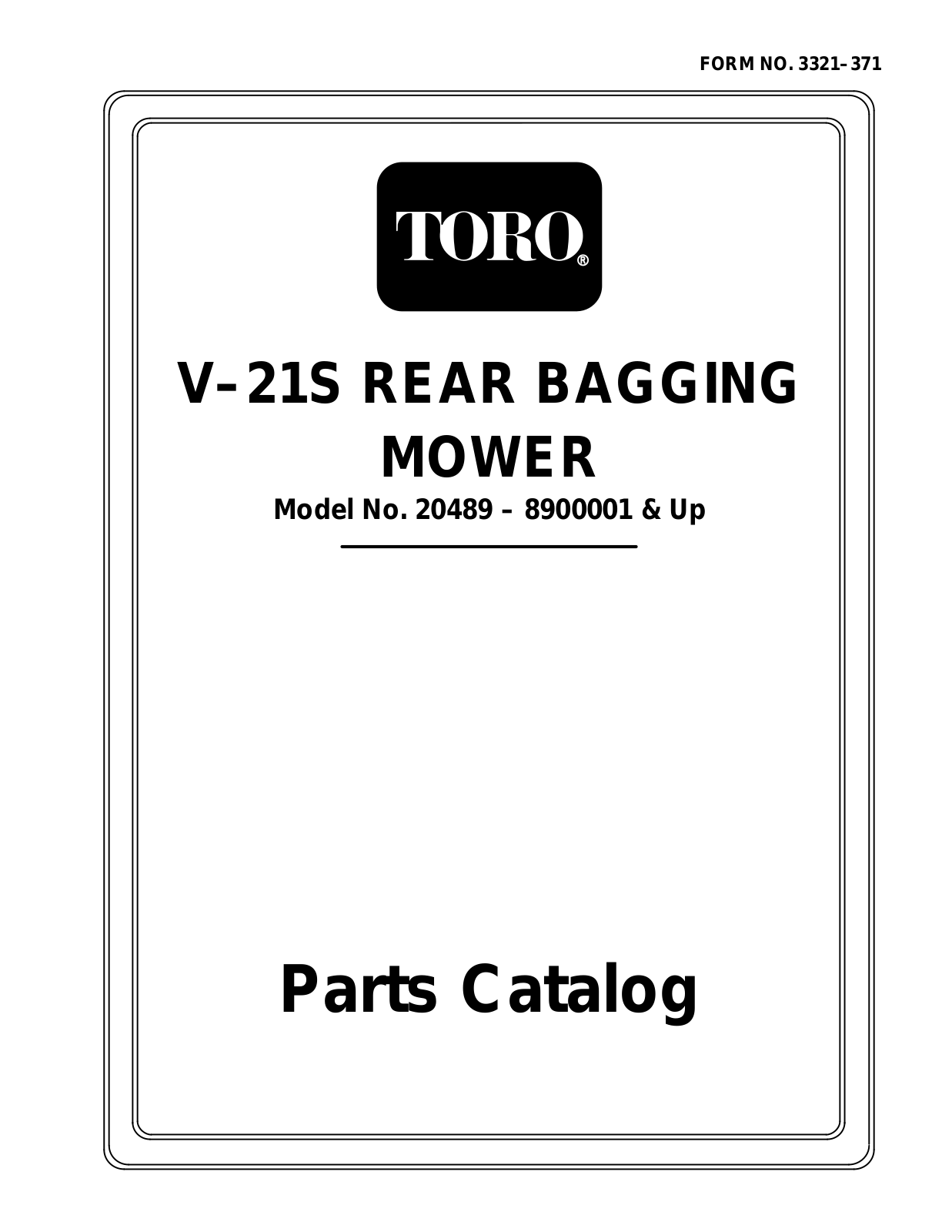 Toro 20489 Parts Catalogue