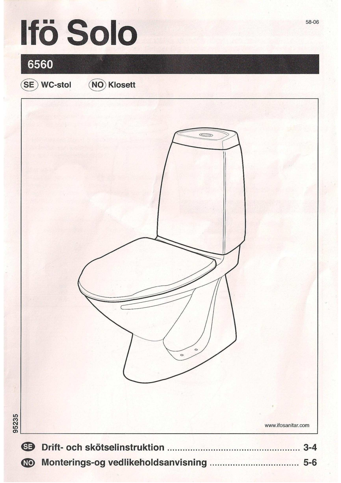 IFO Sanitar 6560 User Manual