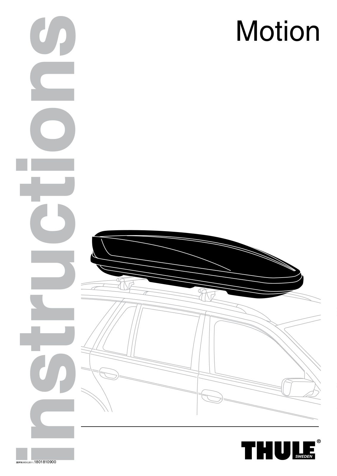 Thule 6208S, 6292B, 6209B, 6209S, 6206S User Manual