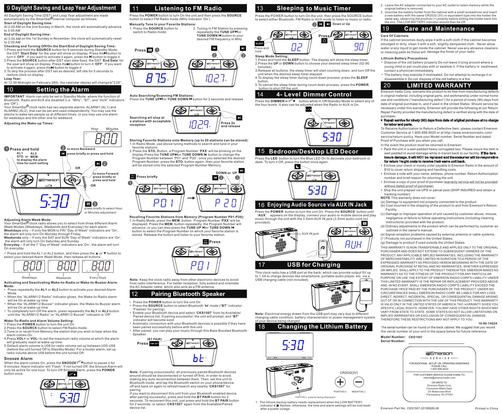 Emerson Radio CKS1507N User Manual