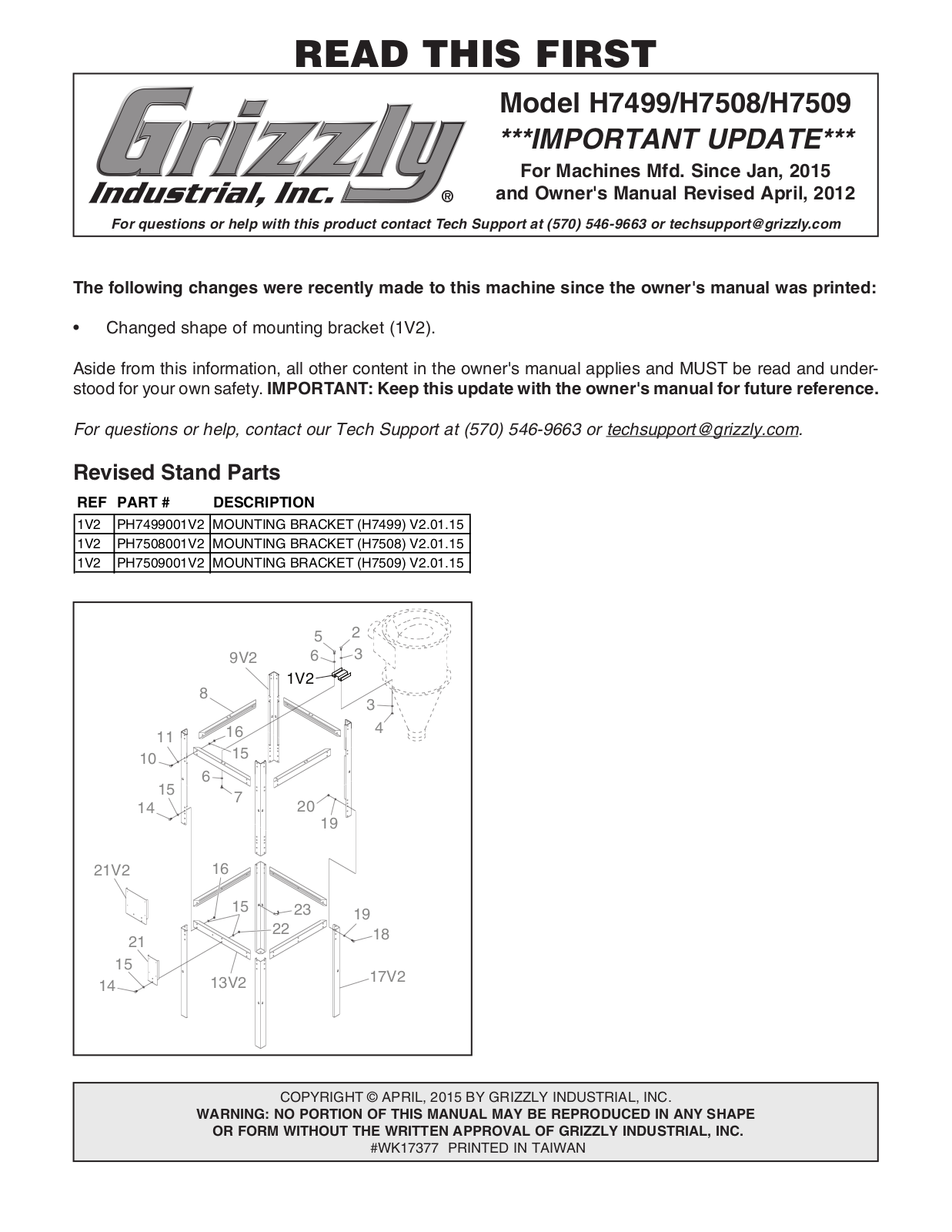 Grizzly H7508 User guide - ManualMachine.com