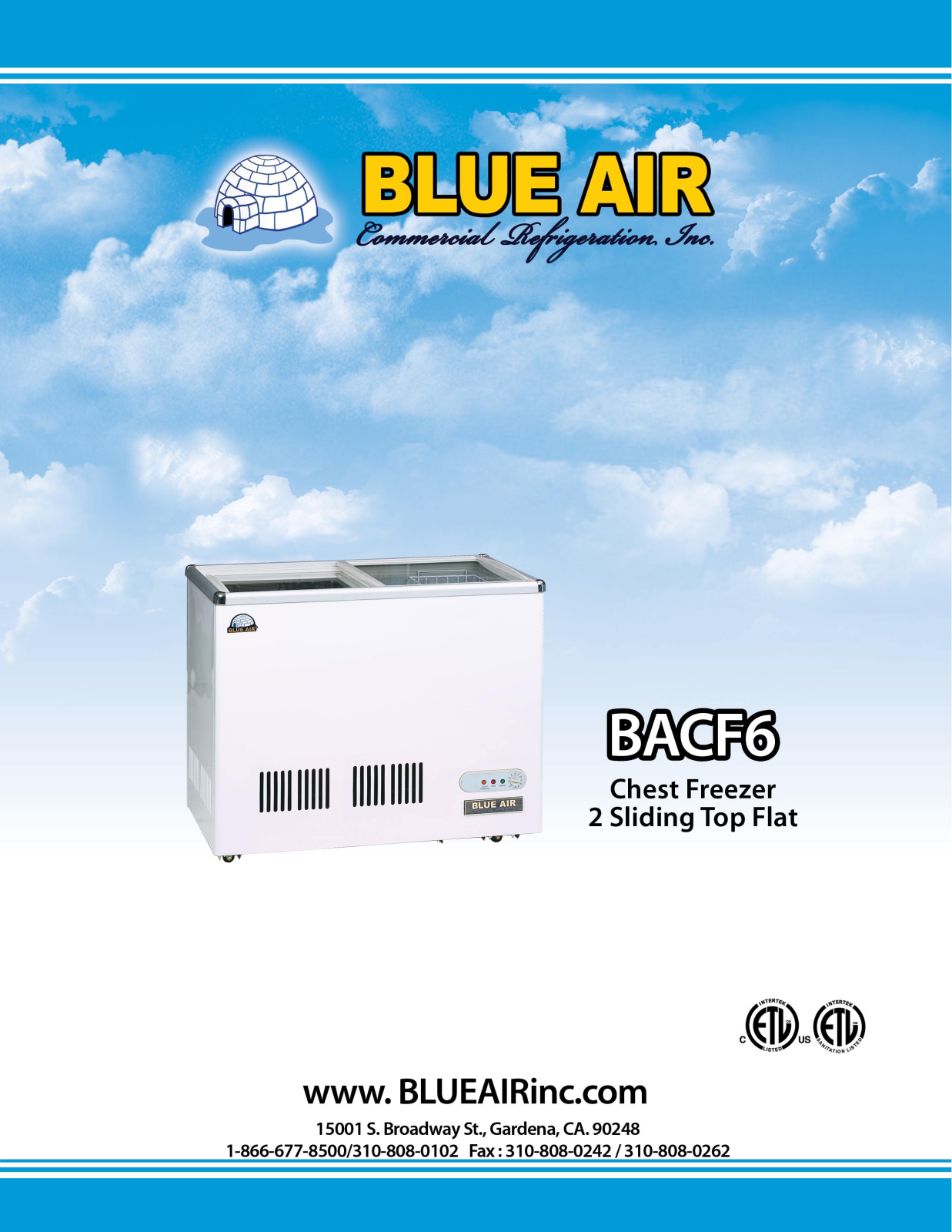 Blue Air BACF6 User Manual