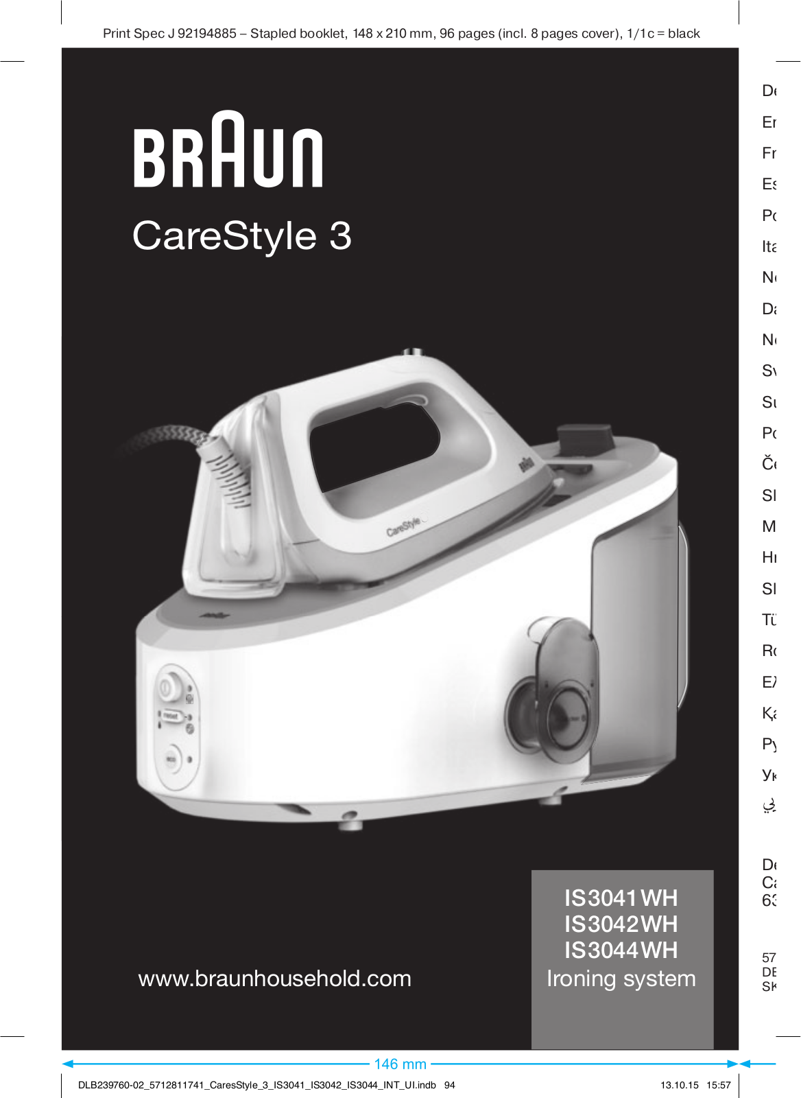 Braun IS 3041 Operating Instructions