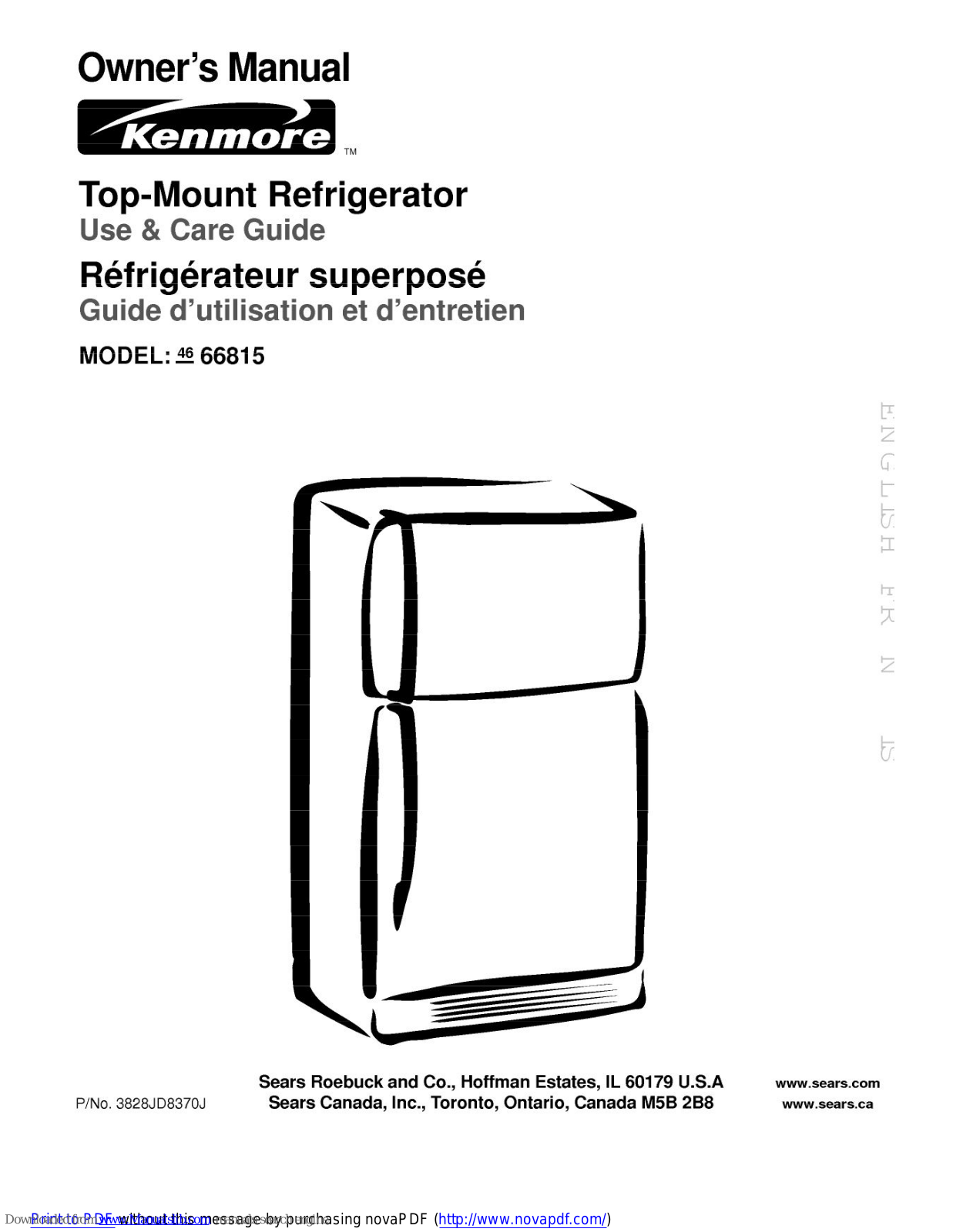 Kenmore 46_66815, JMC8127DDB, JMC8127DDQ, JMC8127DDW, JMC8130DDW Use And Care Manual