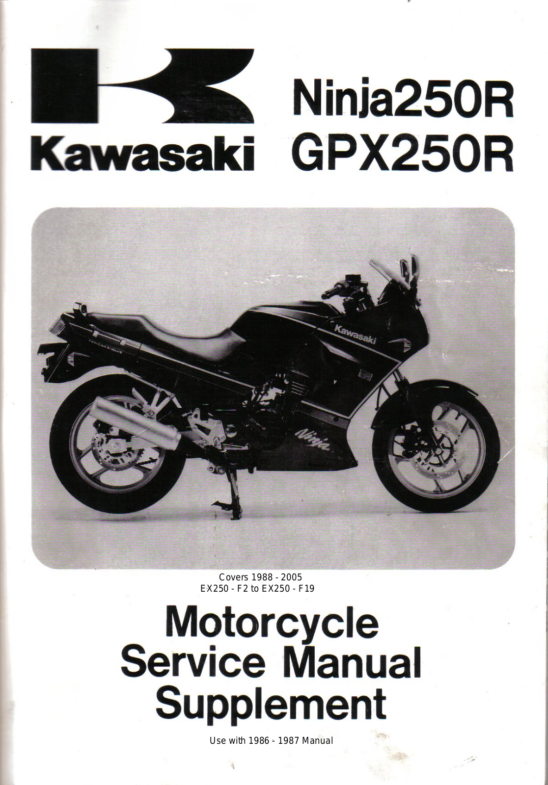 Kawasaki NINJA GPX250R (1988-2005) User Manual