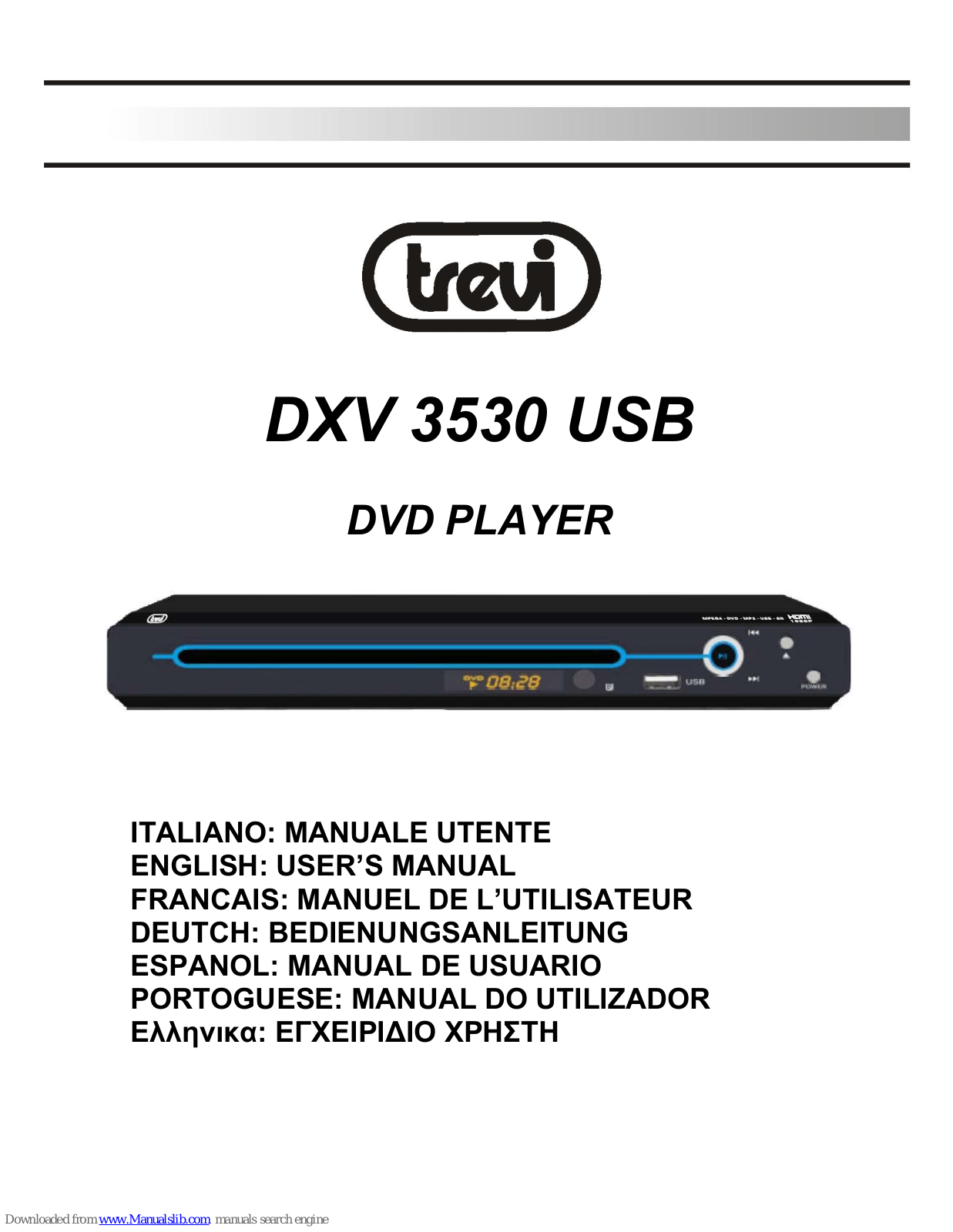 Trevi DXV 3530 USB User Manual - ManualMachine.com