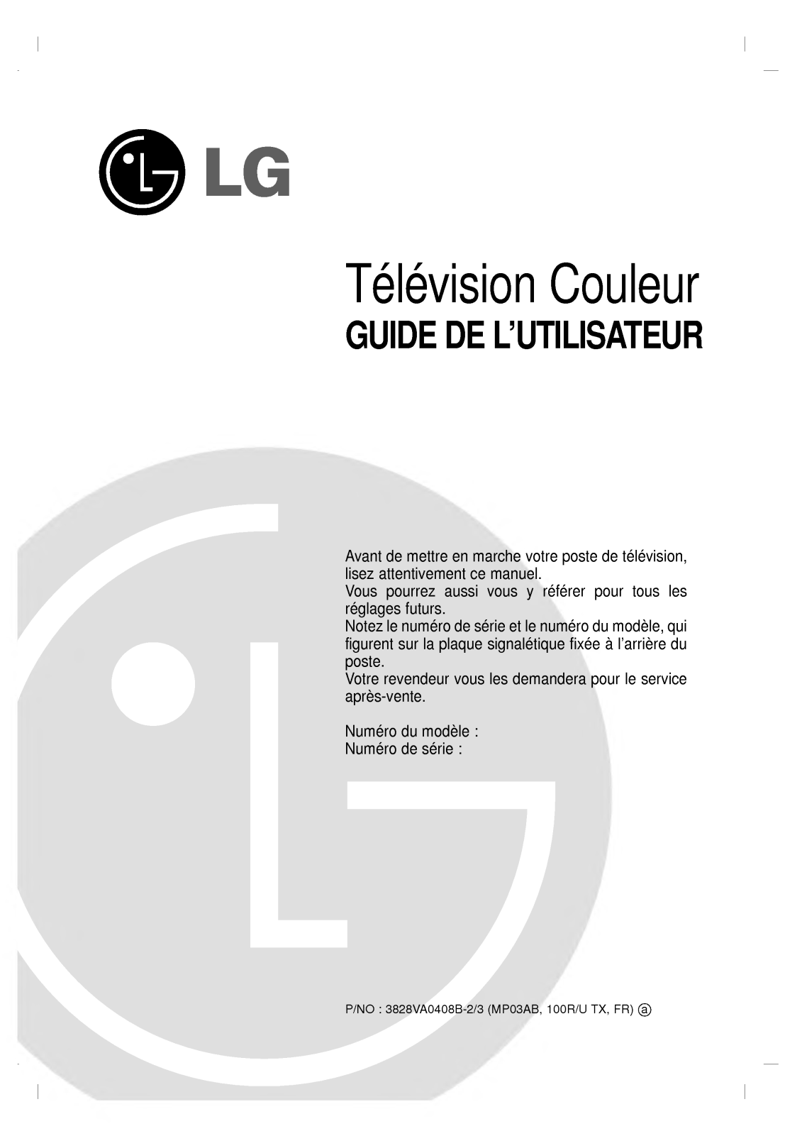 LG RL-40NZ80RB User Manual