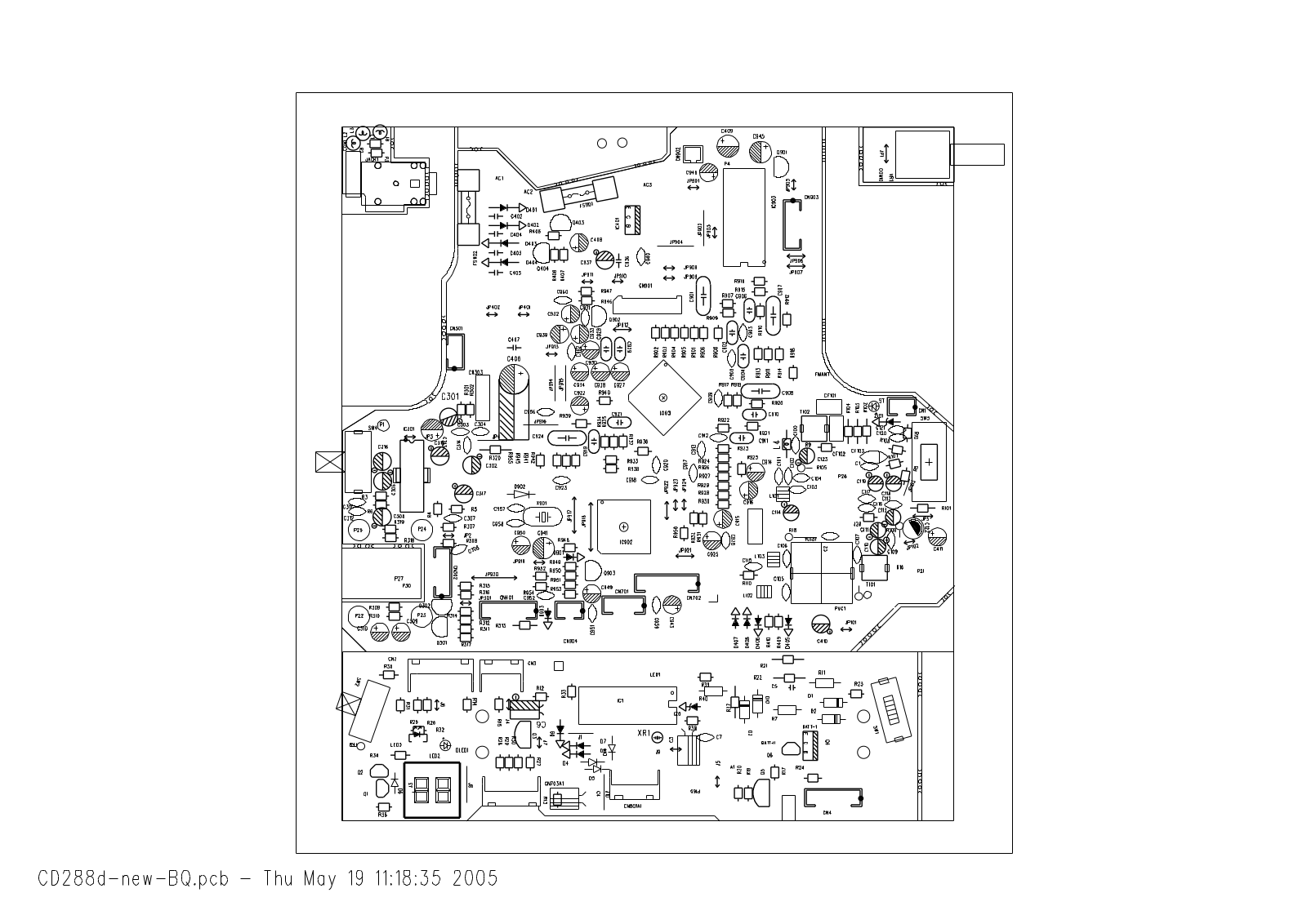 Vitek CT-288 PCB LAYOUT DIAGRAM