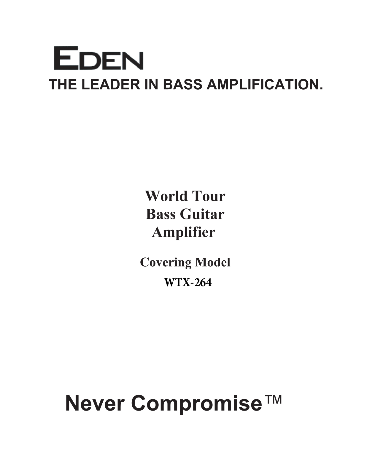 Eden WTX-264 Operation Manual