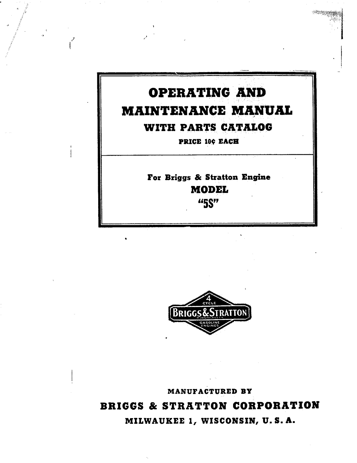 Briggs & Stratton 5S User Manual