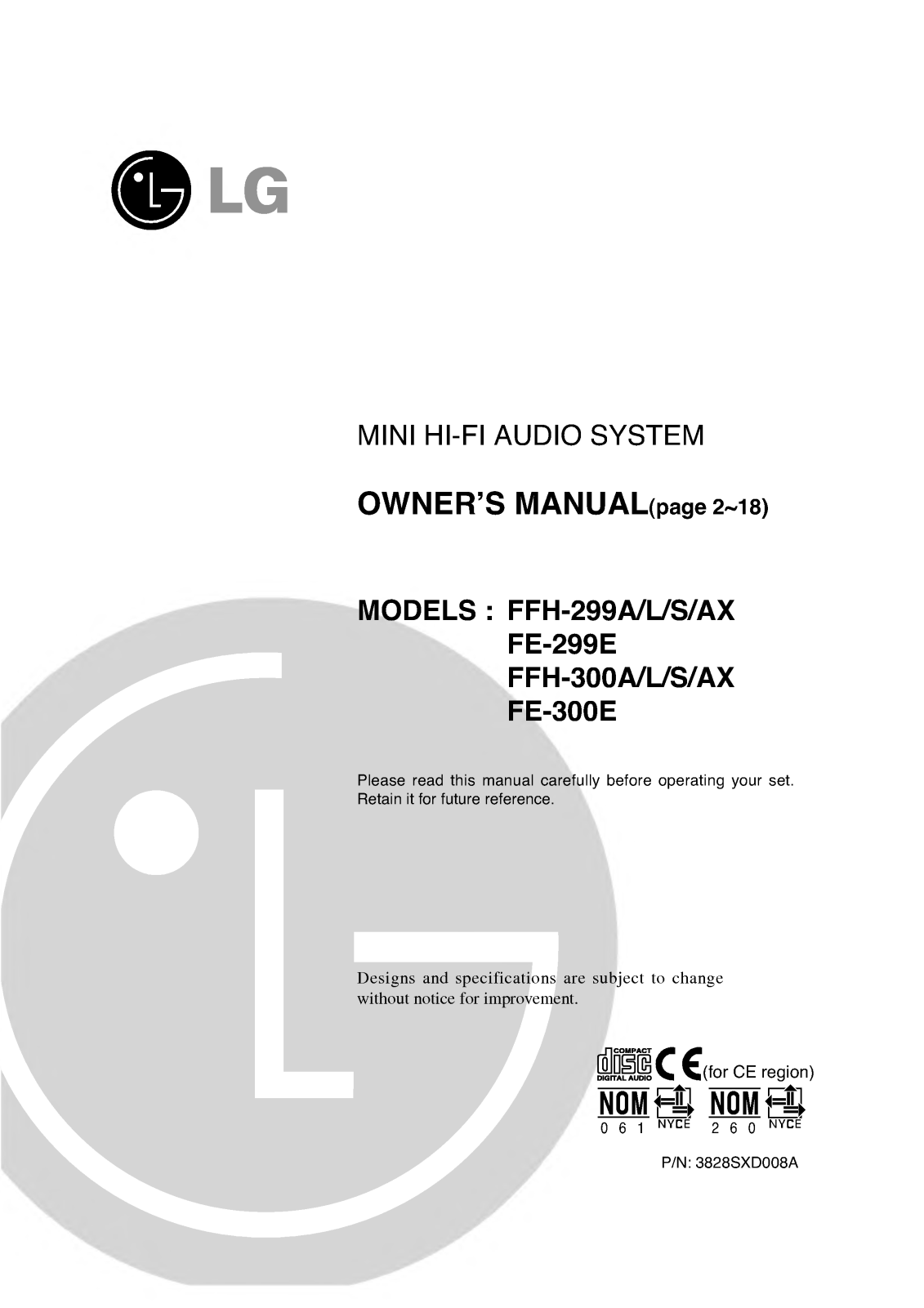 LG FFH-299A User Manual