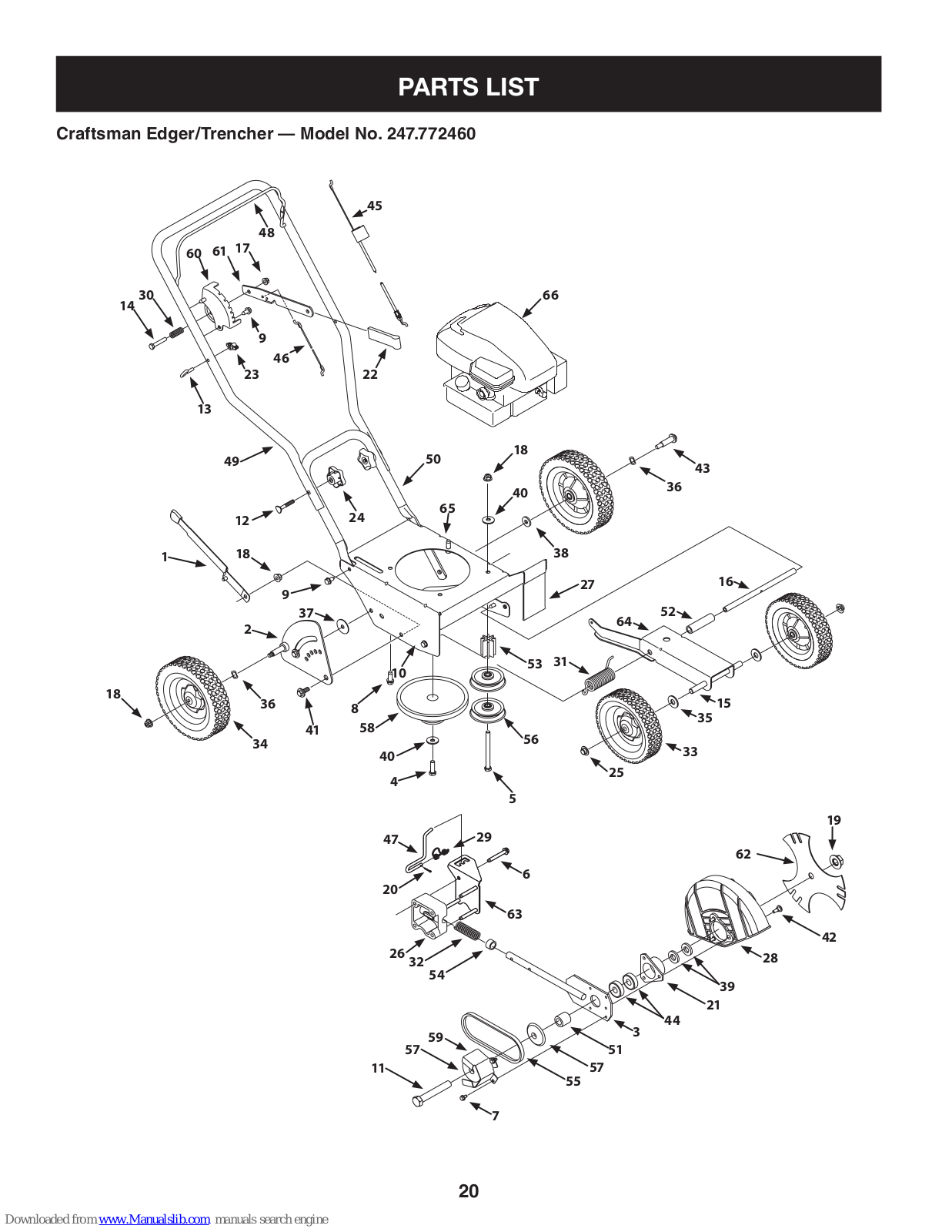 Craftsman 247.772460 Parts List