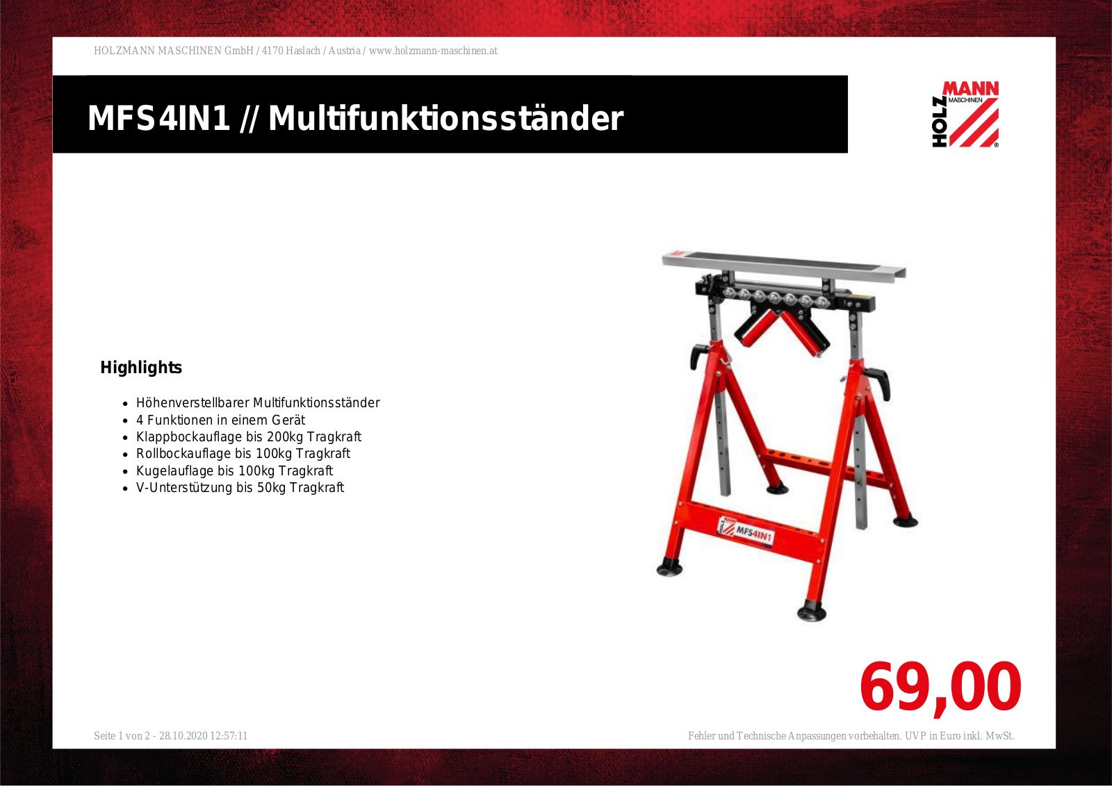 Holzmann MFS4IN1 User Manual