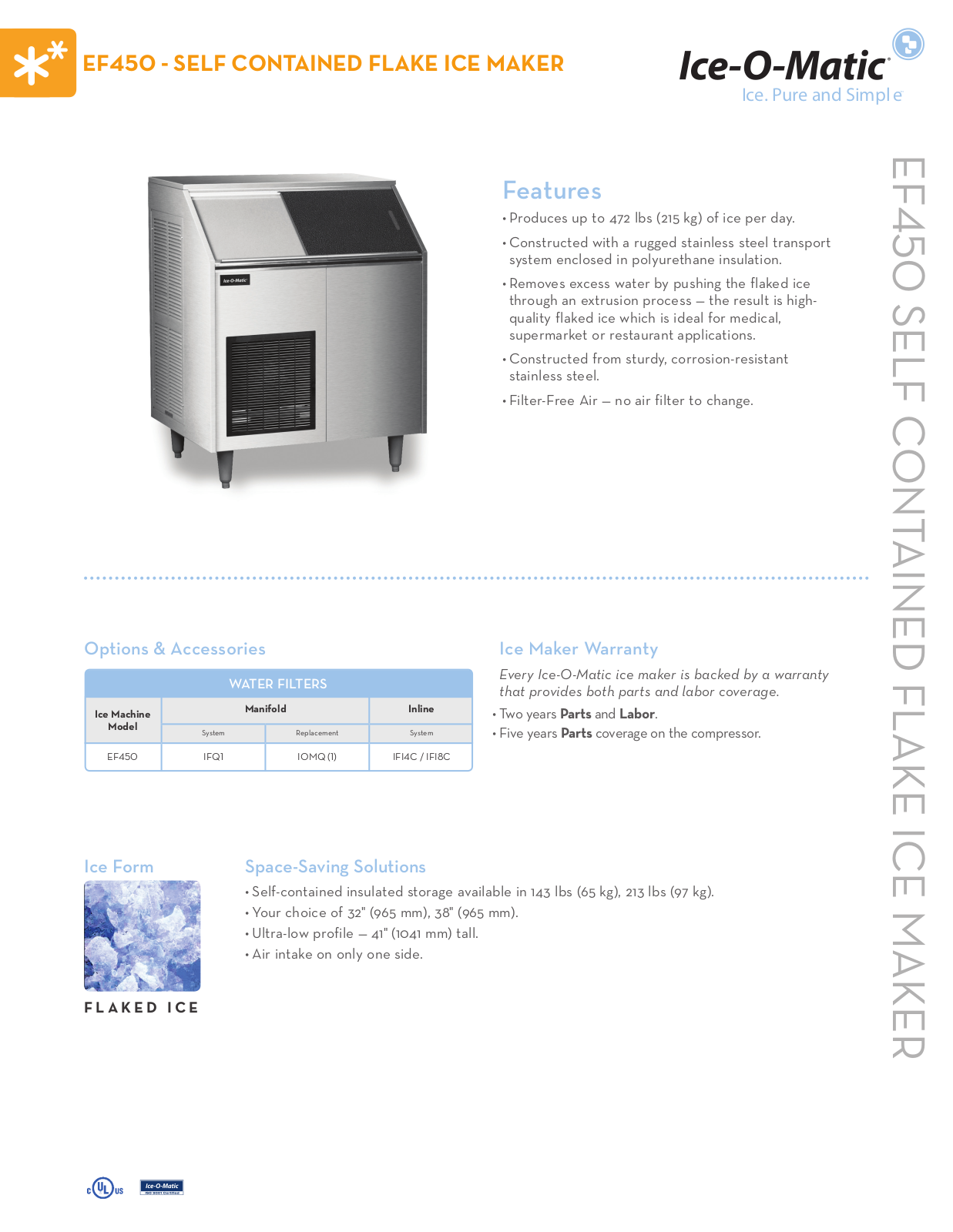 Ice-O-Matic EF450A32S User Manual