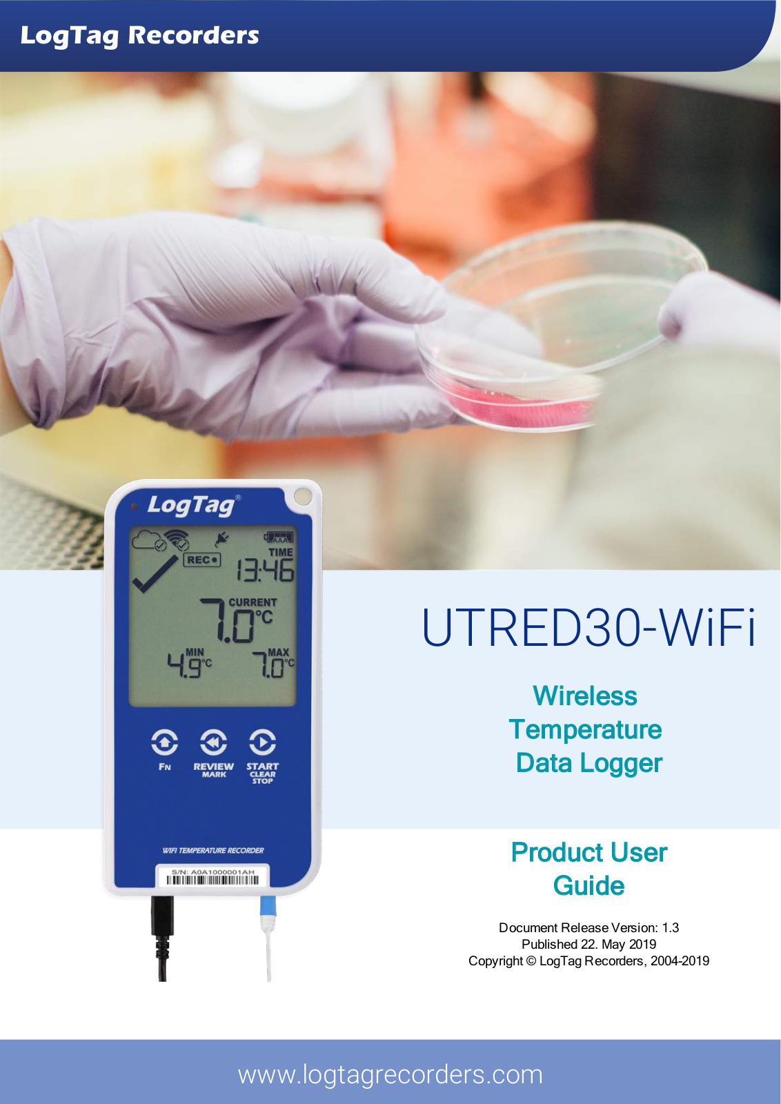 LogTag Recorders UTRED30-WiFi Product User Manual