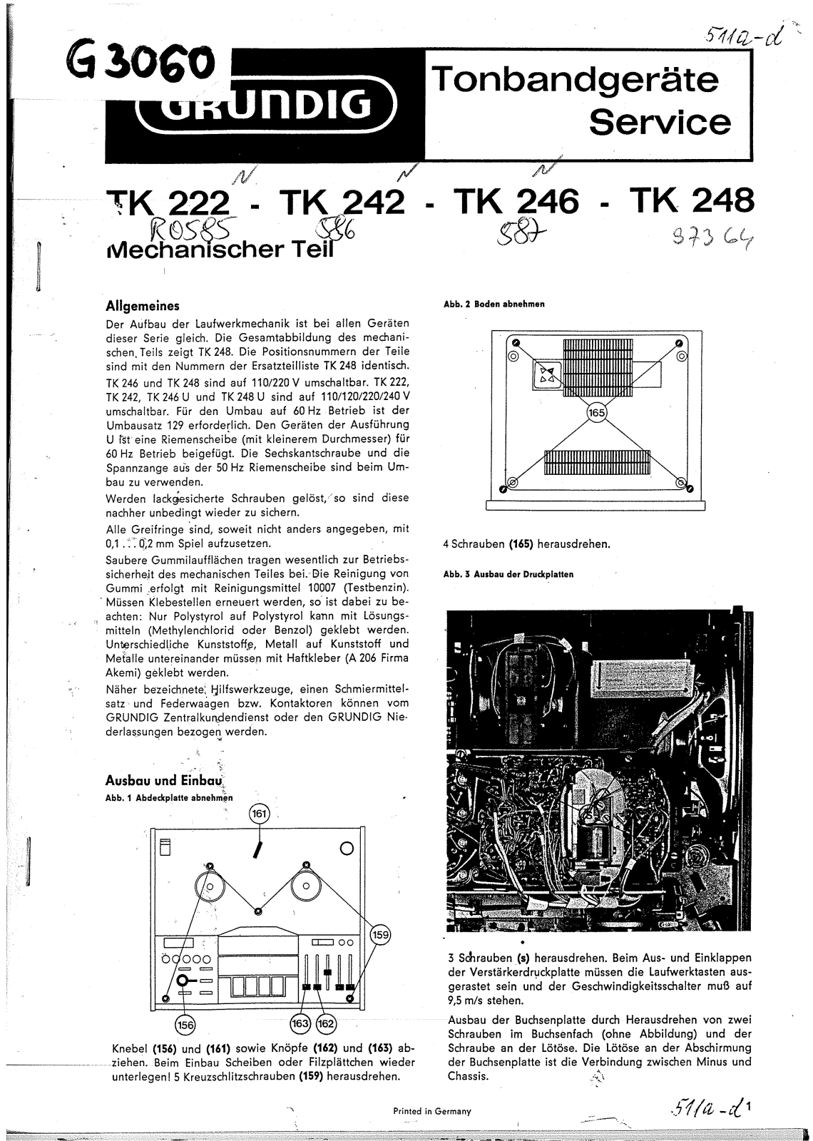 Grundig TK-222 Service Manual
