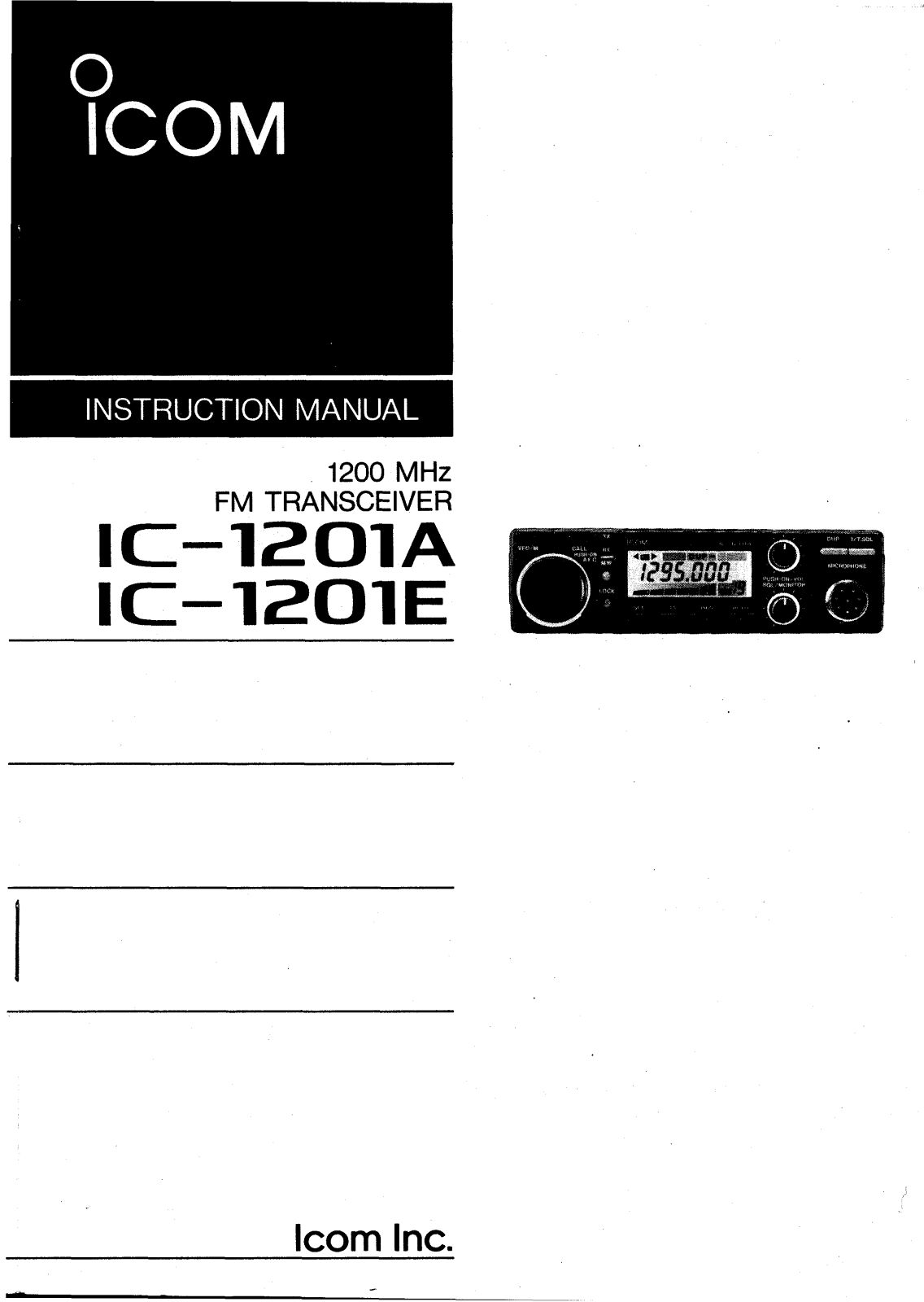 Icom IC-1201A-E User Manual