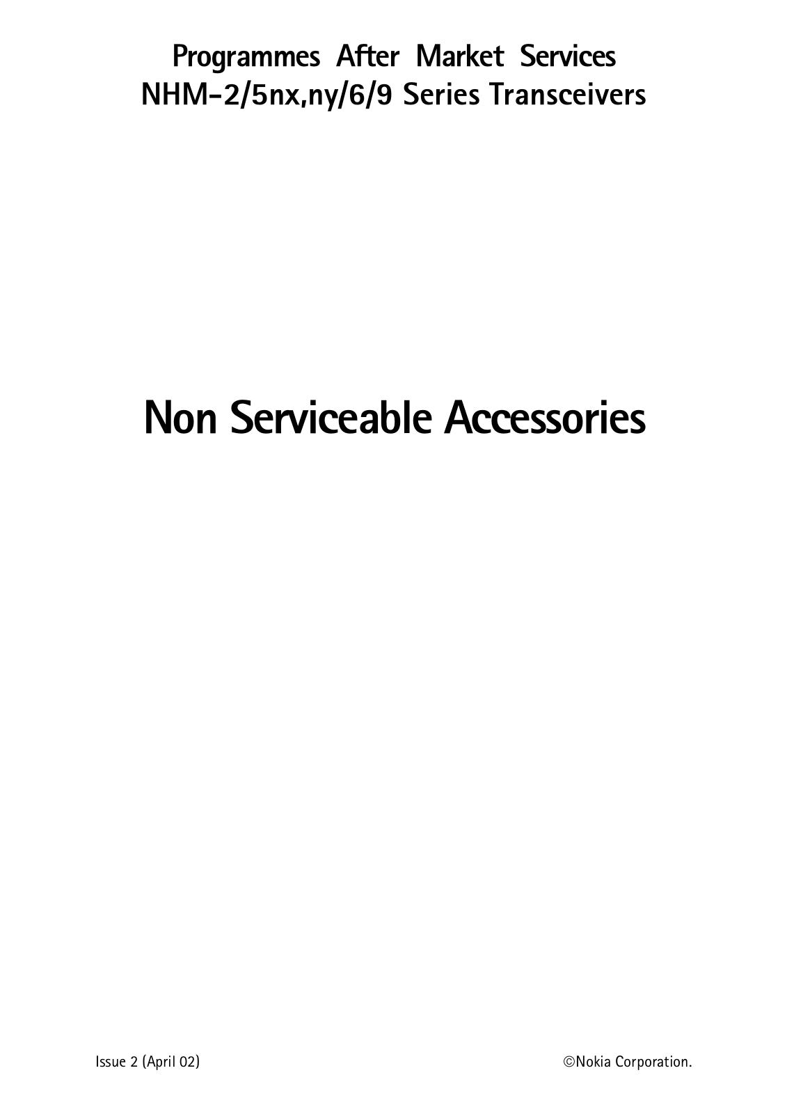 Nokia 3310, 3330, 3410 Service Manual 9 nhm 2