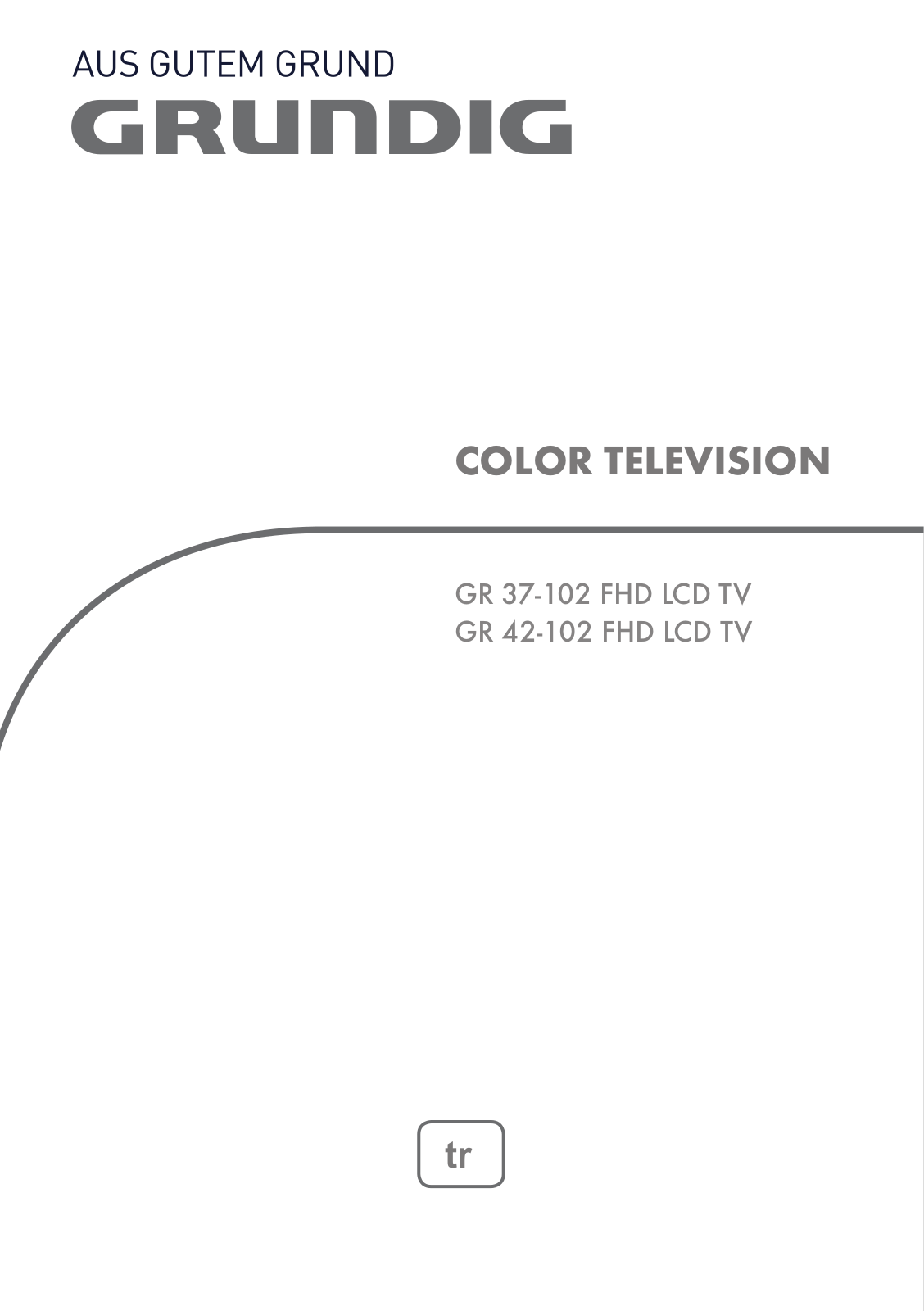 Grundig GR 37-102 FHD LCD TV User manual