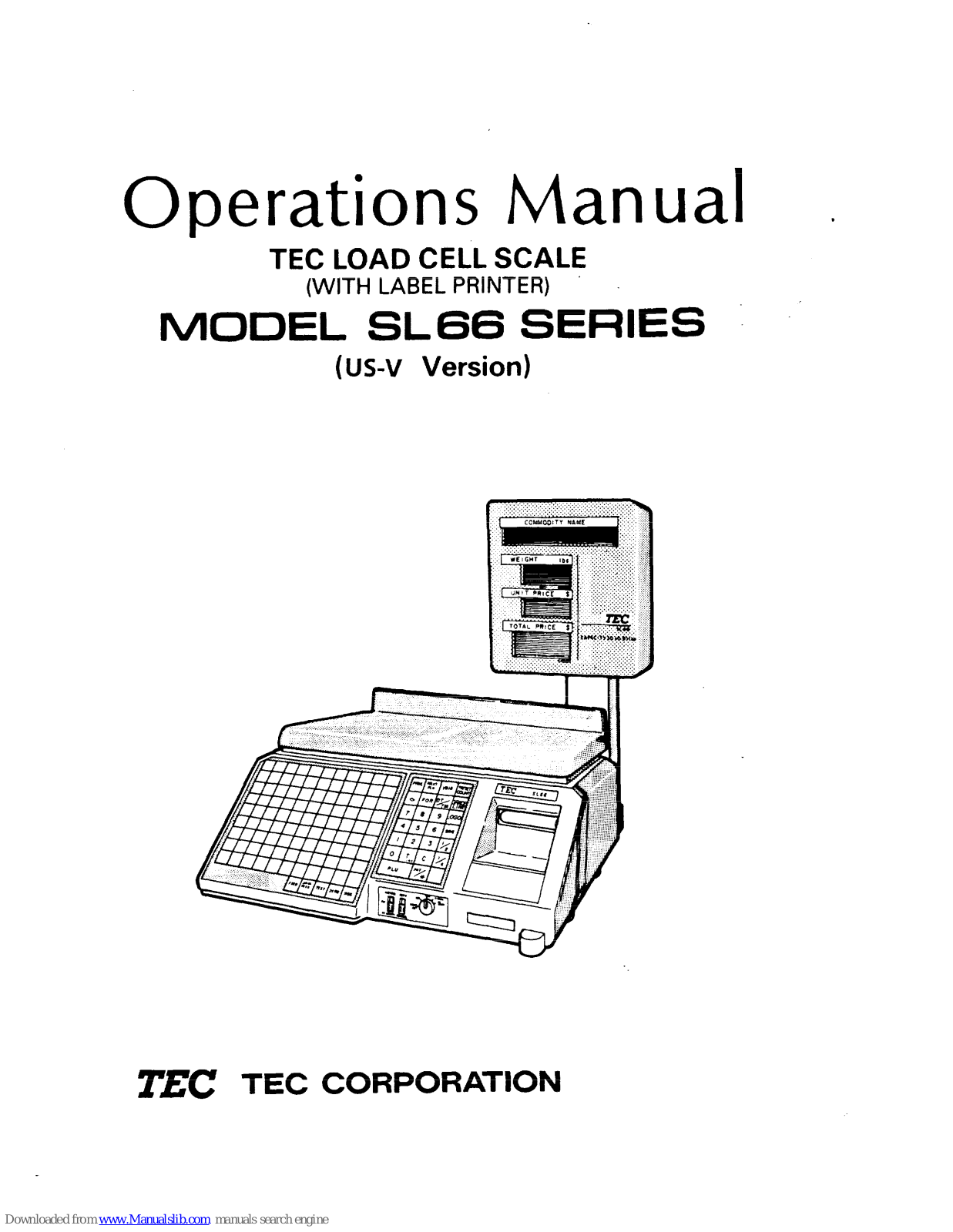 TEC EMl-31055, TEC SL66 SERIES, SL66 SERIES Operation Manual - ManualMachine.com