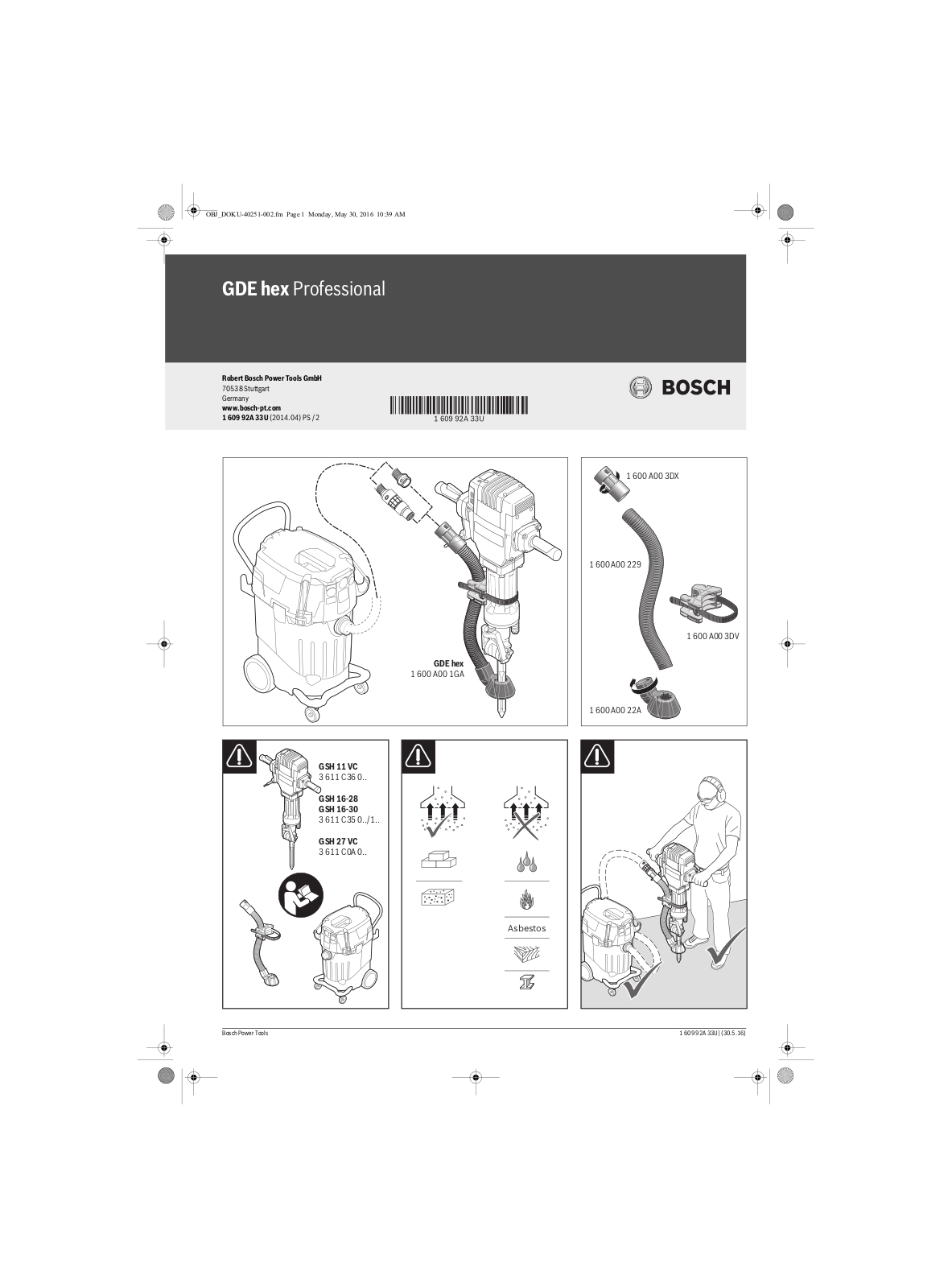 Bosch GDE hex User Manual