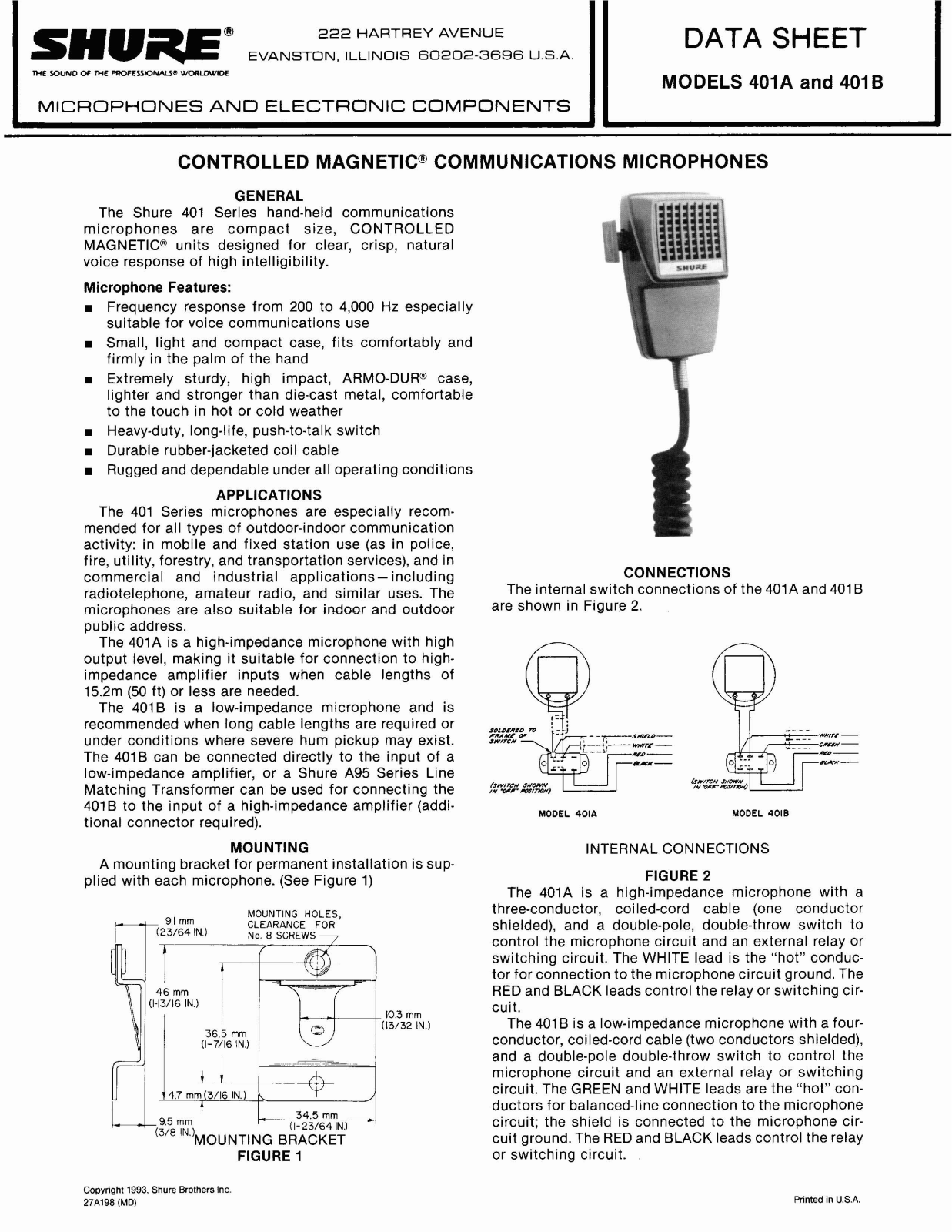 Shure 401B User Guide - ManualMachine.com