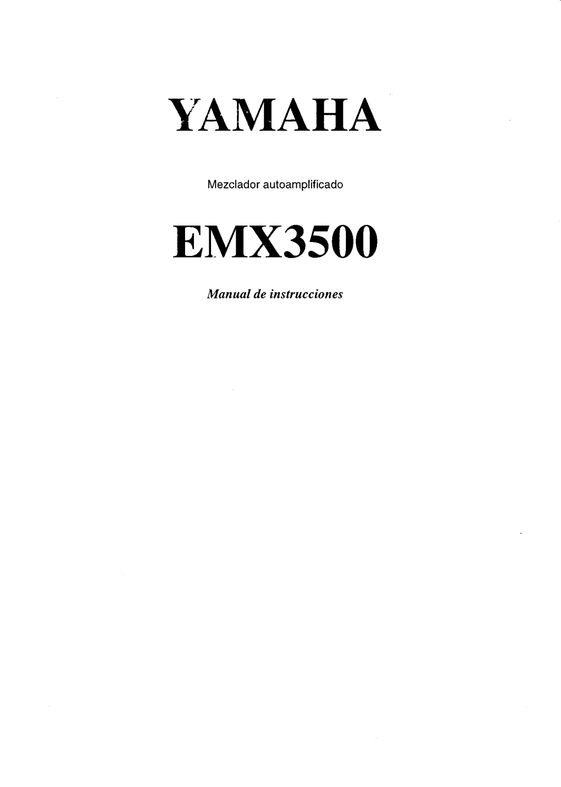 Yamaha EMX3500 User Manual