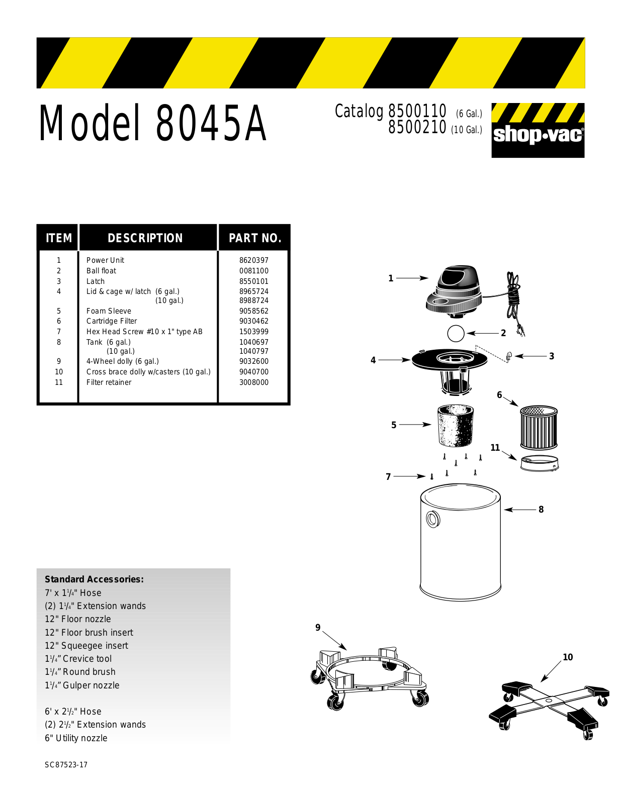 Shop Vac 8045a Owner's Manual