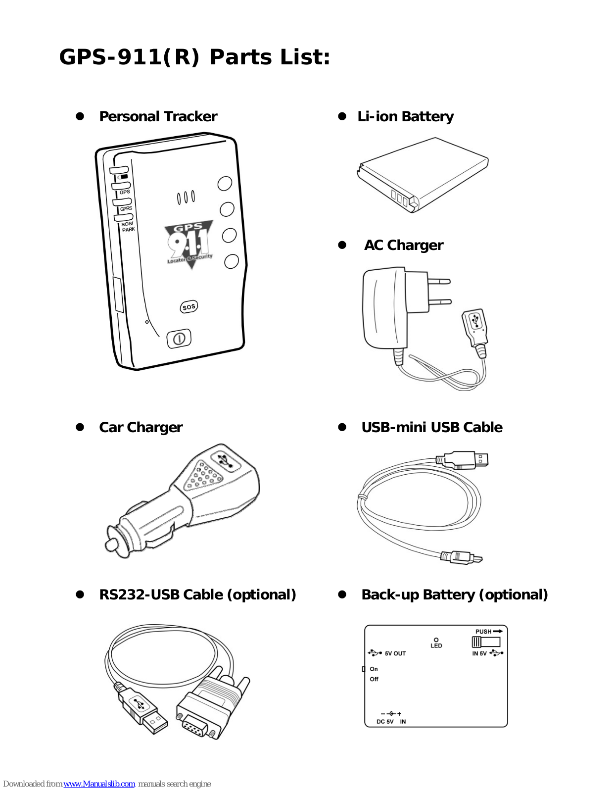 GoPass GPS-911R, GPS-911 Specifications