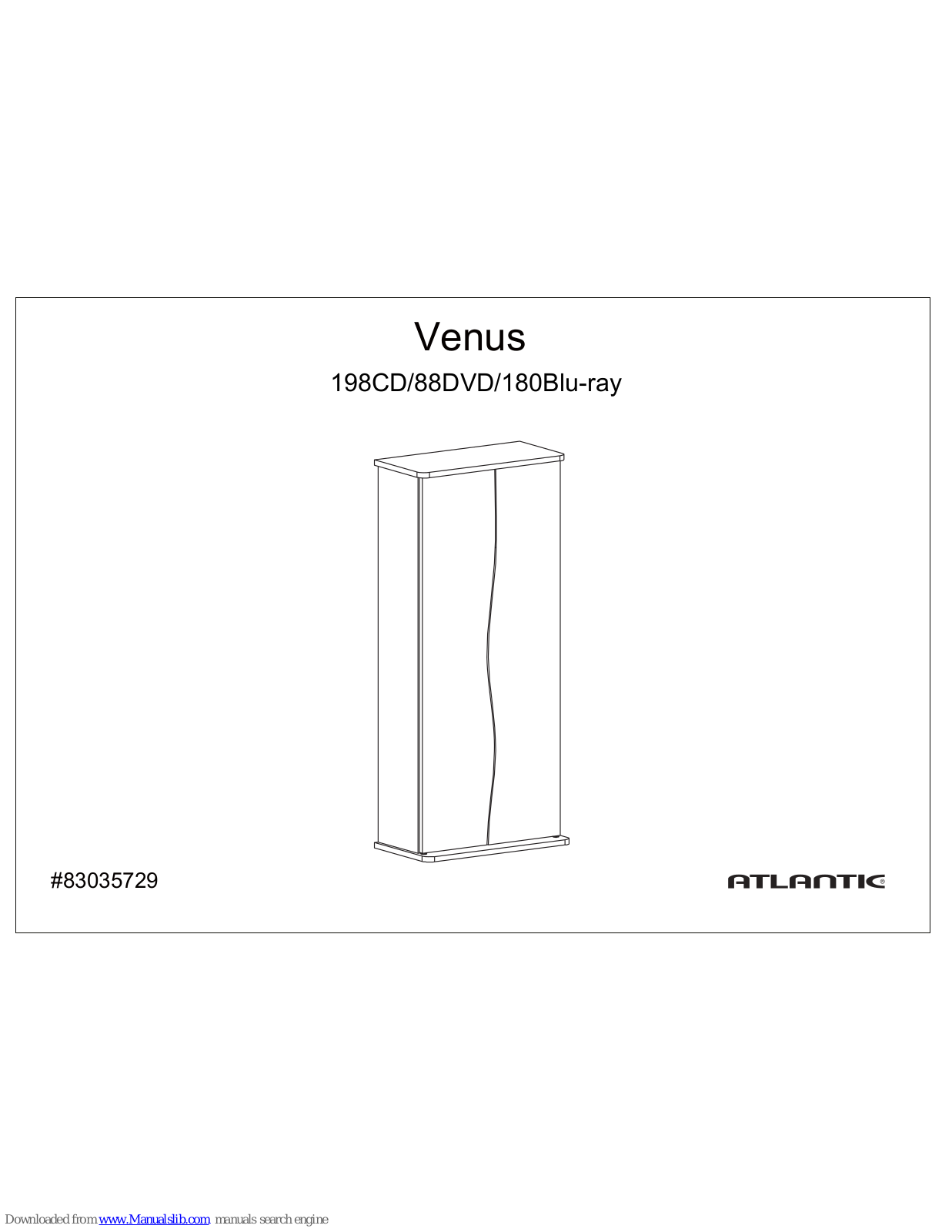 Atlantic Venus 198CD, Venus 88DVD, Venus 180Blu-ray Assembly Instruction Manual