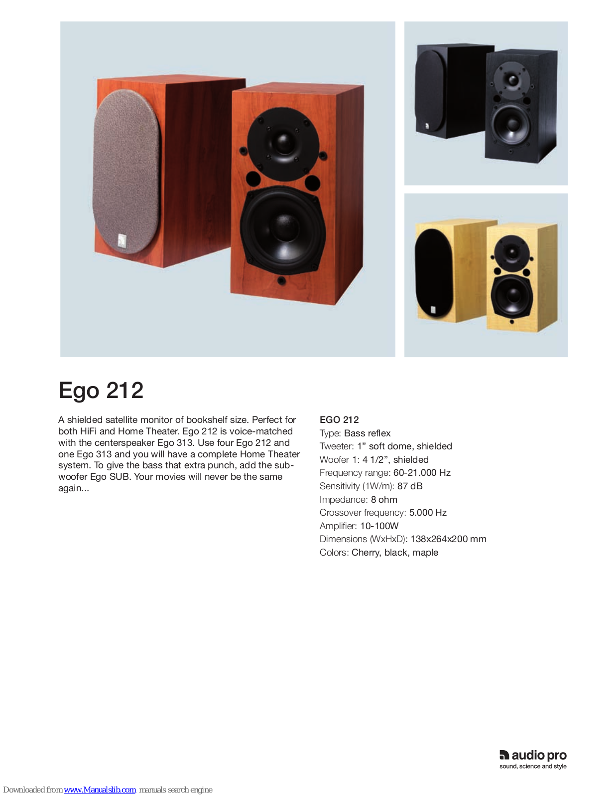 Audio Pro Ego 212 Specifications - ManualMachine.com