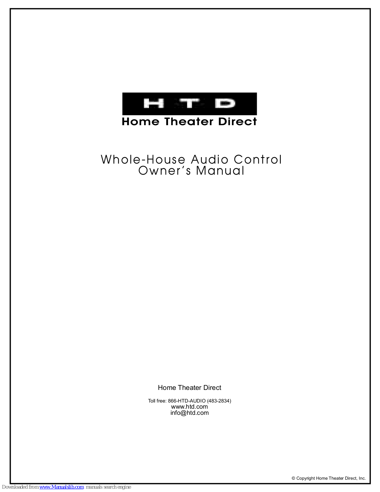 HTD MC-86 Owner's Manual - ManualMachine.com