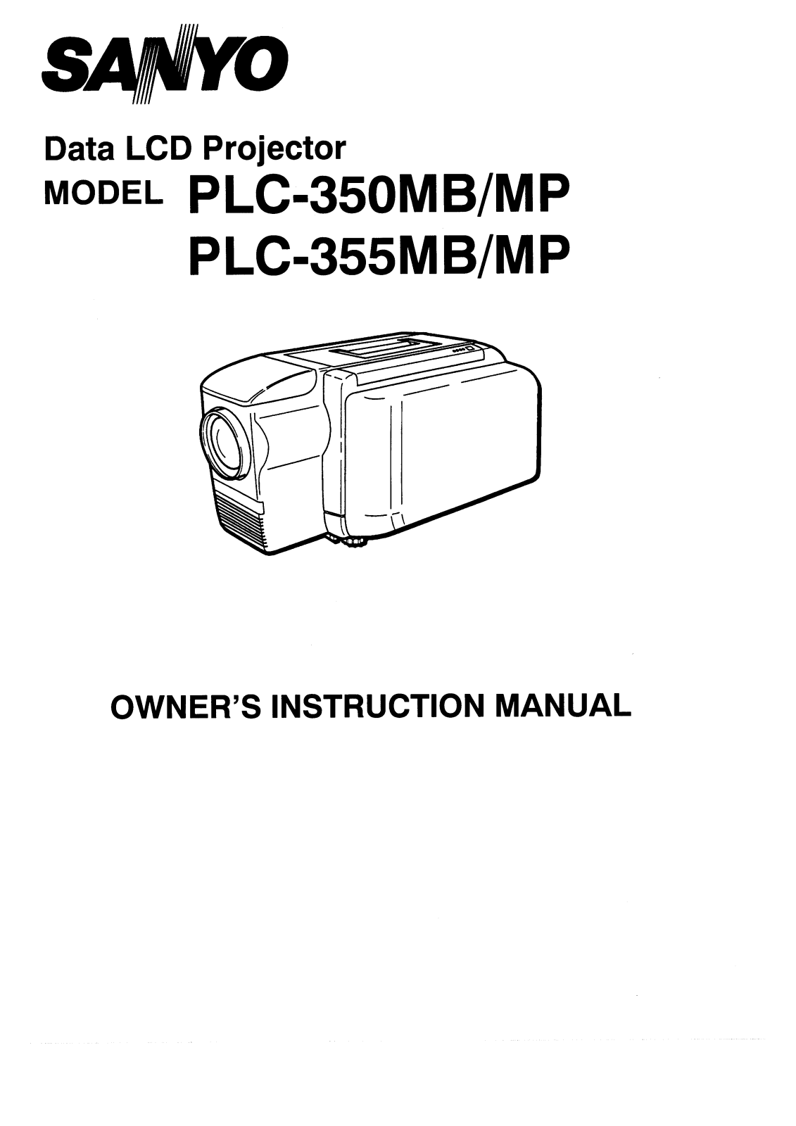 Sanyo PLC-350MB, PLC-350MP, PLC-355MB, PLC-355MP Instruction Manual