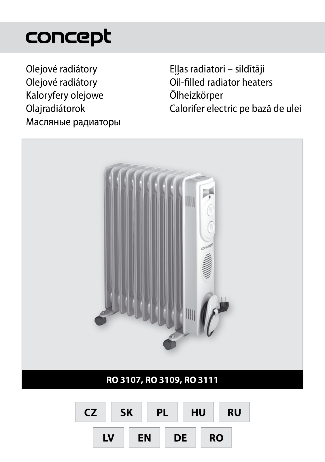 Concept RO-3109 Operating Instructions