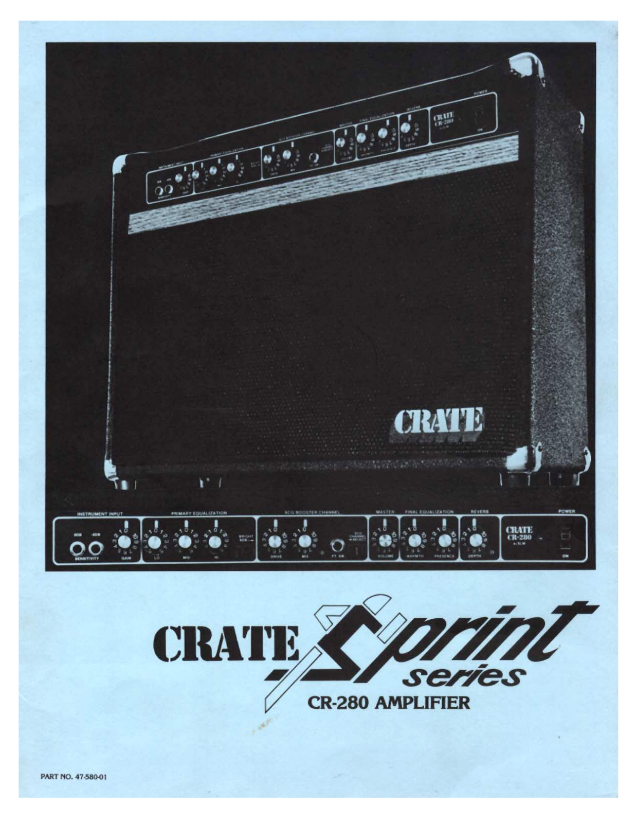 Crate Amplifiers CR-280 User Manual