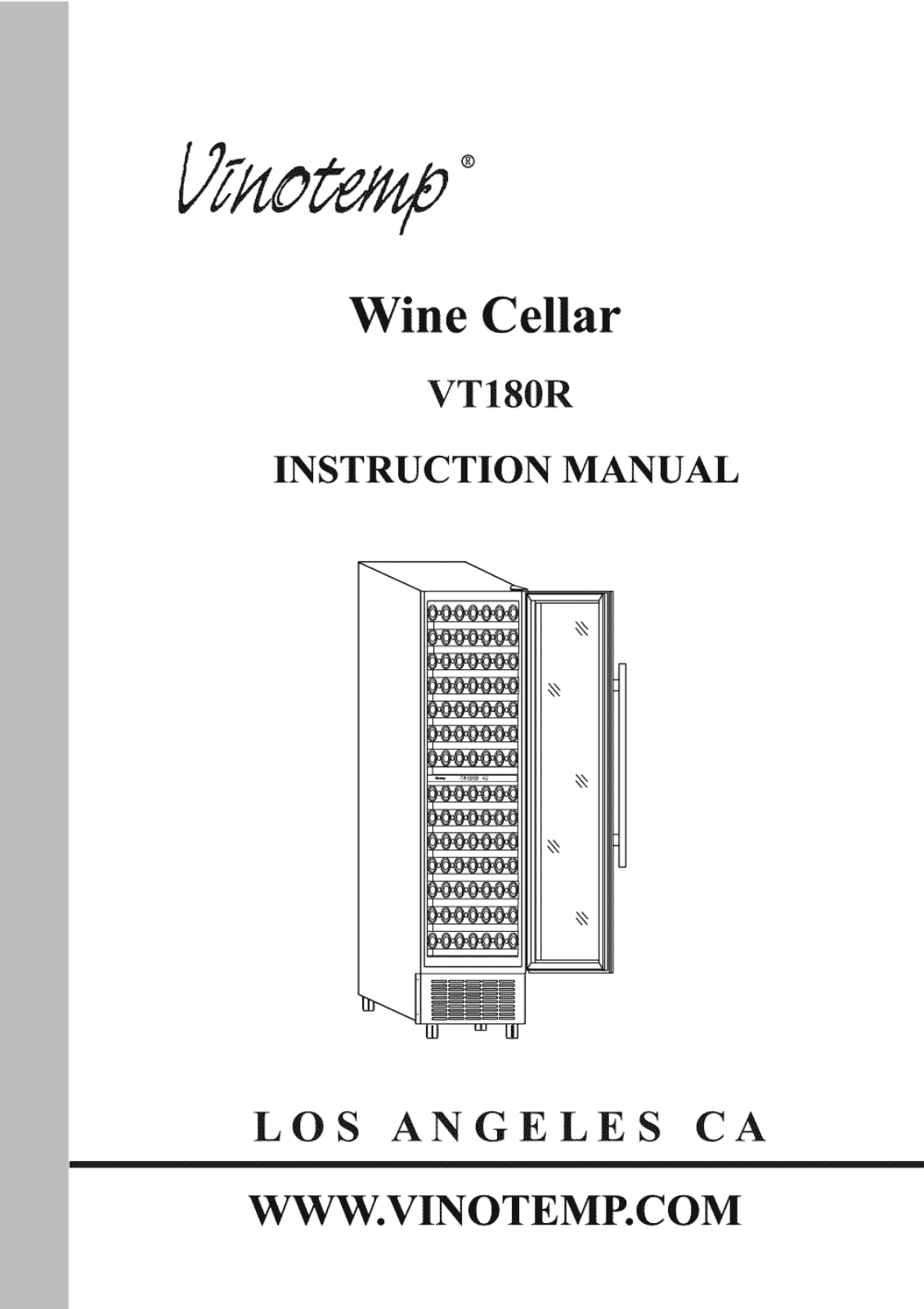 Vinotemp VT-182, VT180R User Manual