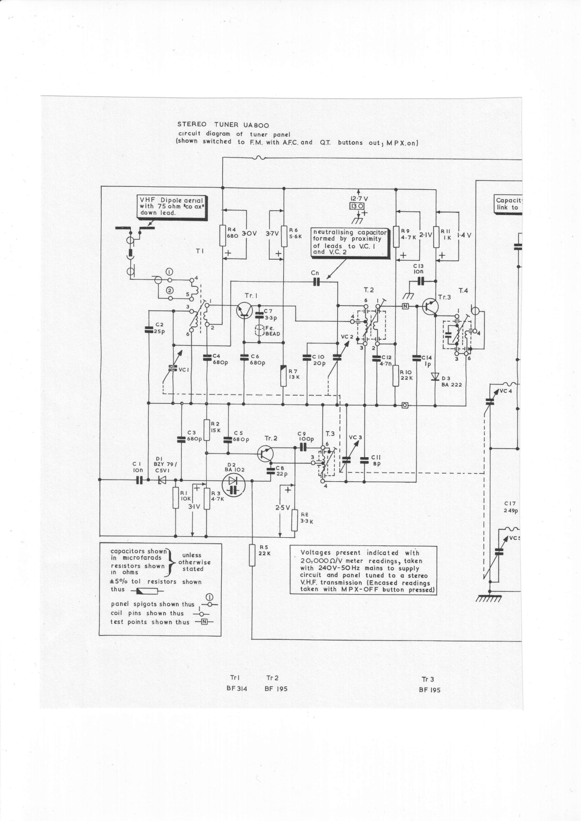 Alaron UA-800 Schematic