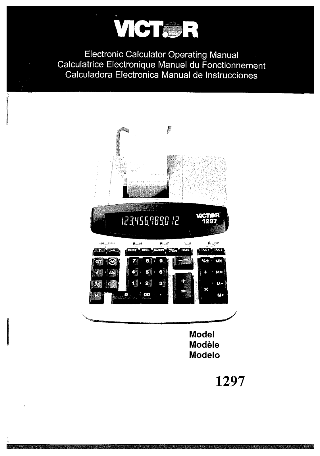 Victor 1297 User Manual