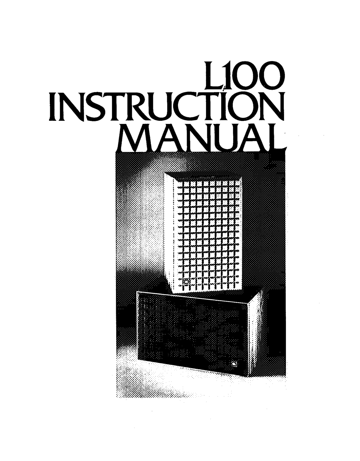 JBL CENTURY L100 User Manual